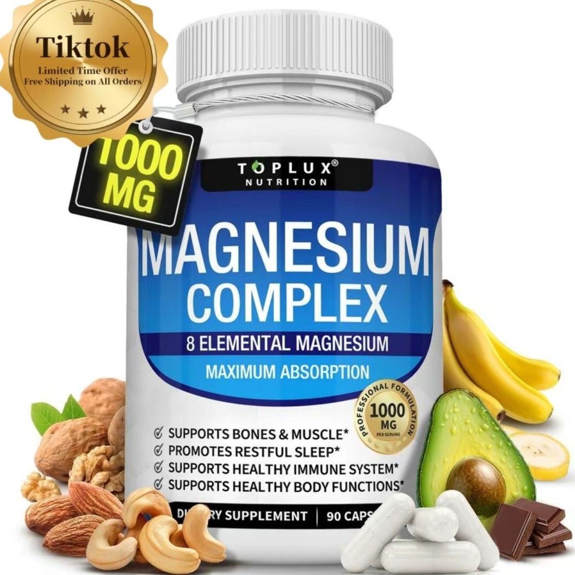 Magnesium Complex | 8 Essential Magnesium Supplement for Fitness & Daily Use*/