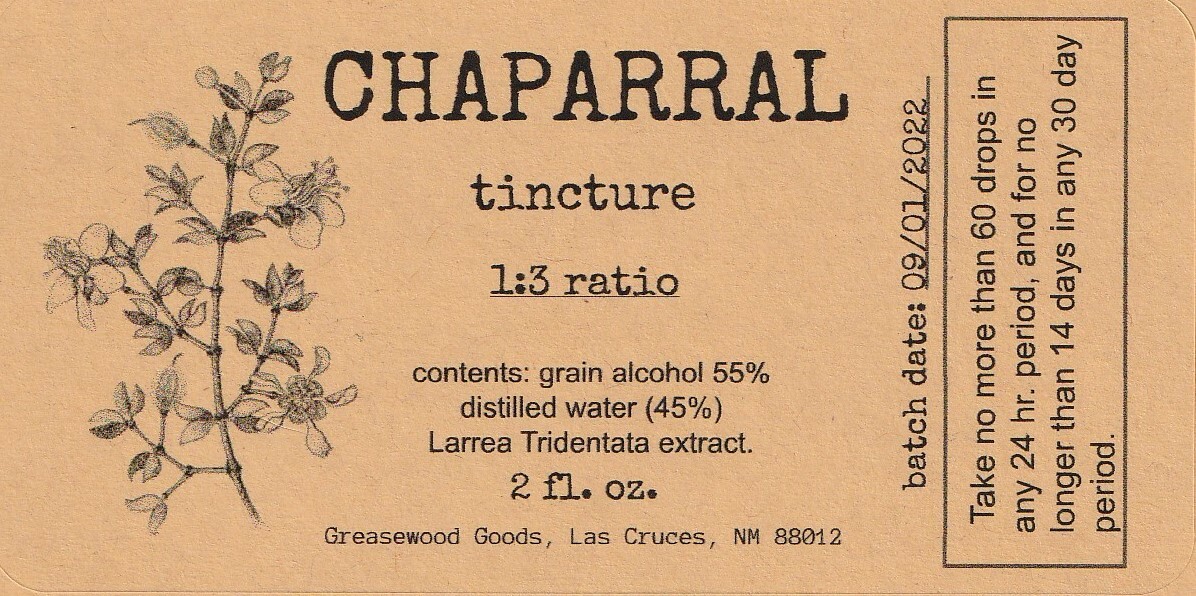 LARREA TRIDENTATA Tincture (Chaparral)