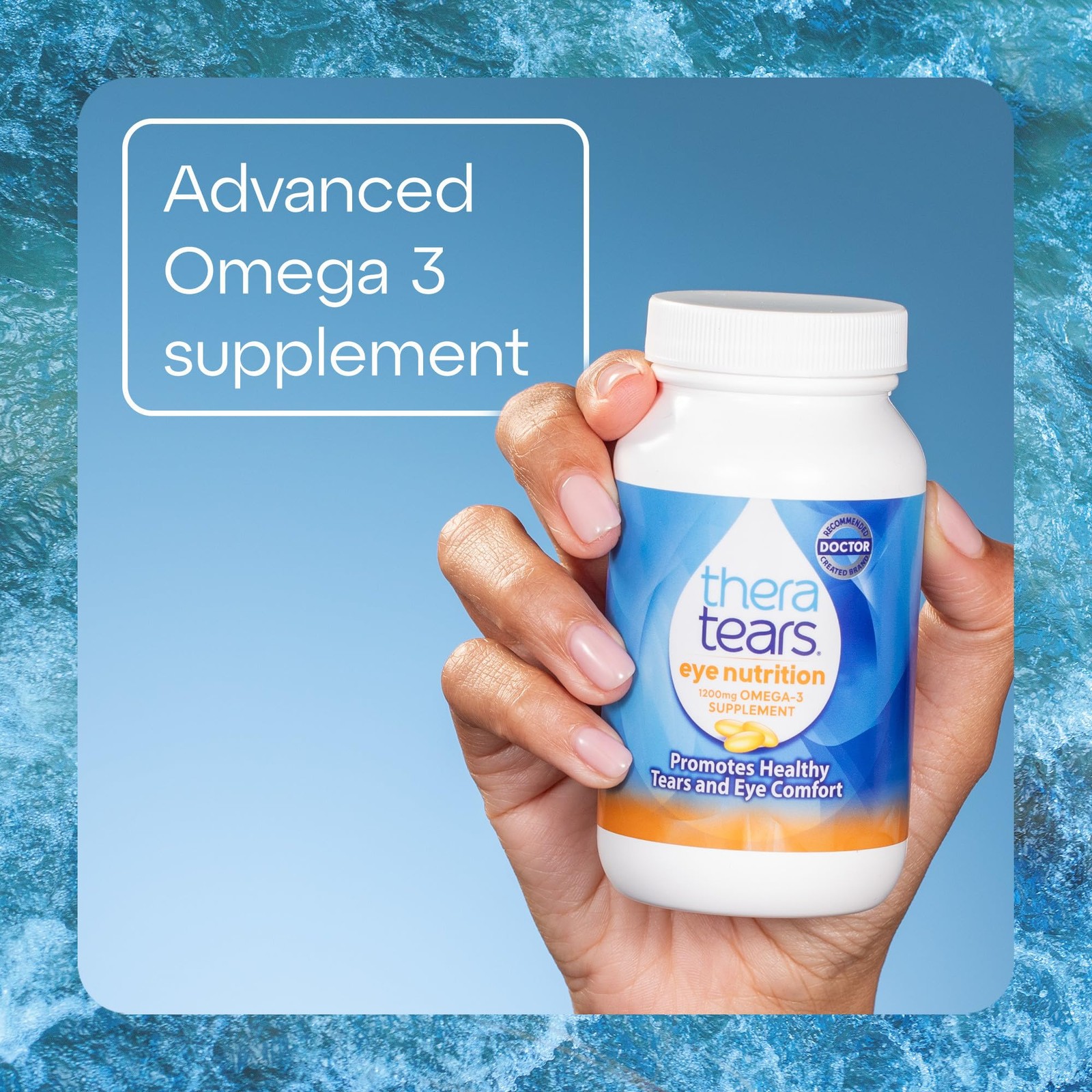 Theratears Omega 3 Supplement For Eye Care 1200Mg Fish Oil And Organic Flaxseed