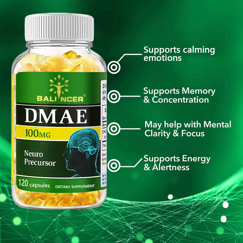 Dmae 100 Mg Nootropic Brain Support Supplement Supports Mental Clarity-120 Caps