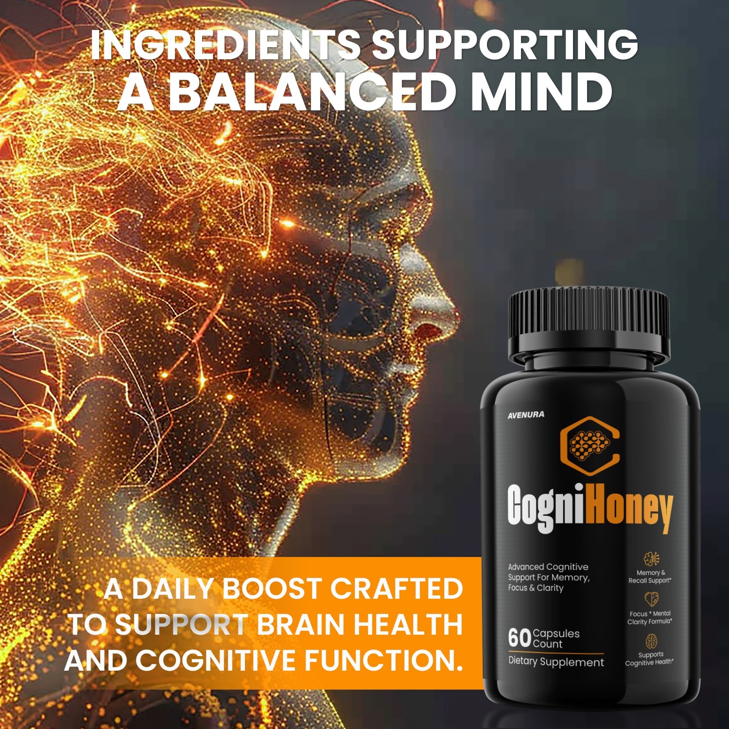 (1 Pack) CogniHoney Capsules – Cogni Honey Advanced Formula Brain Health Support