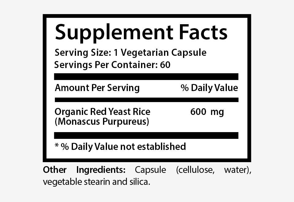 inflammatory response – RED YEAST RICE 600MG – great natural product 1 Bottle