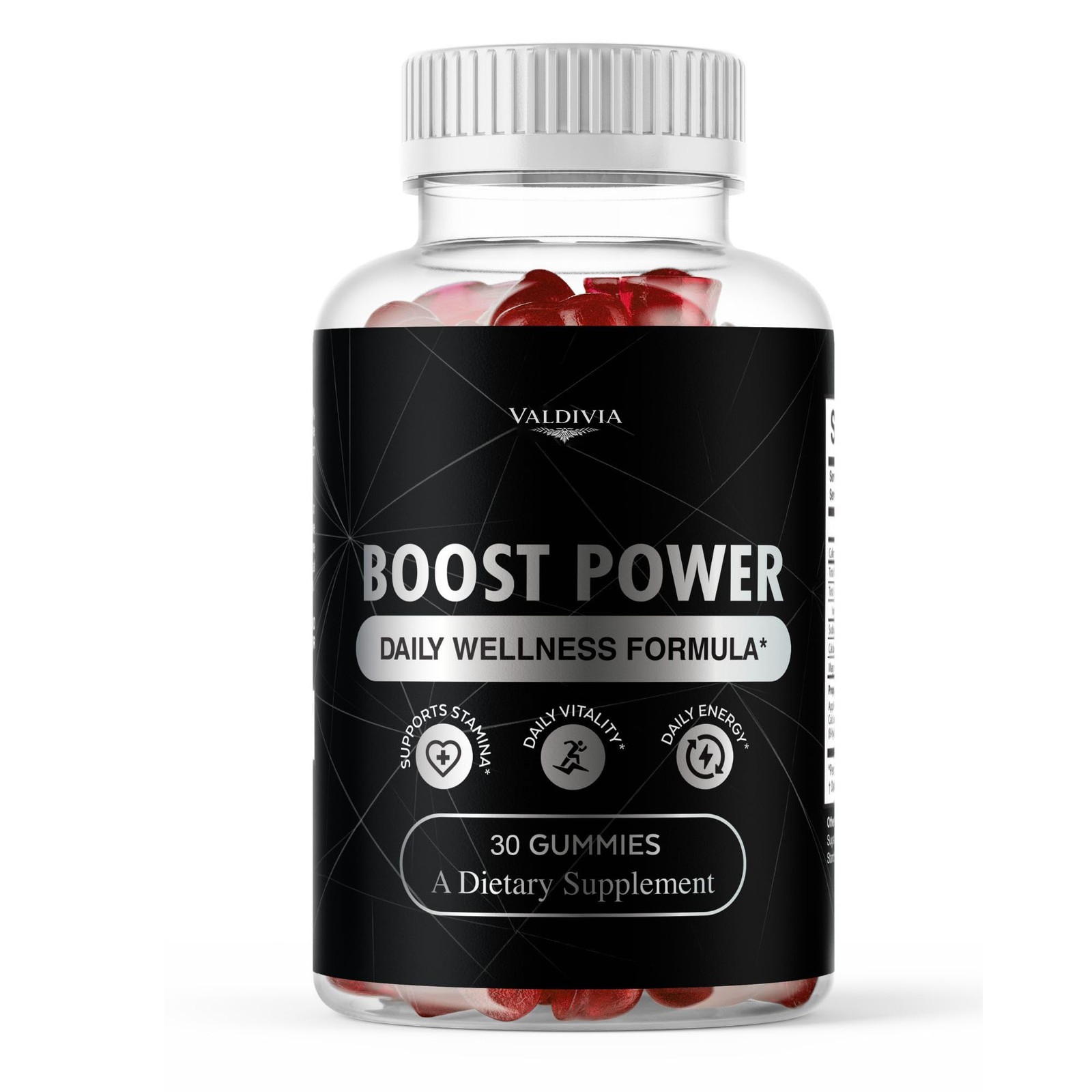 Boost Power Gummies Energy Vitality Male Wellness Performance 1 Pack 30Gt