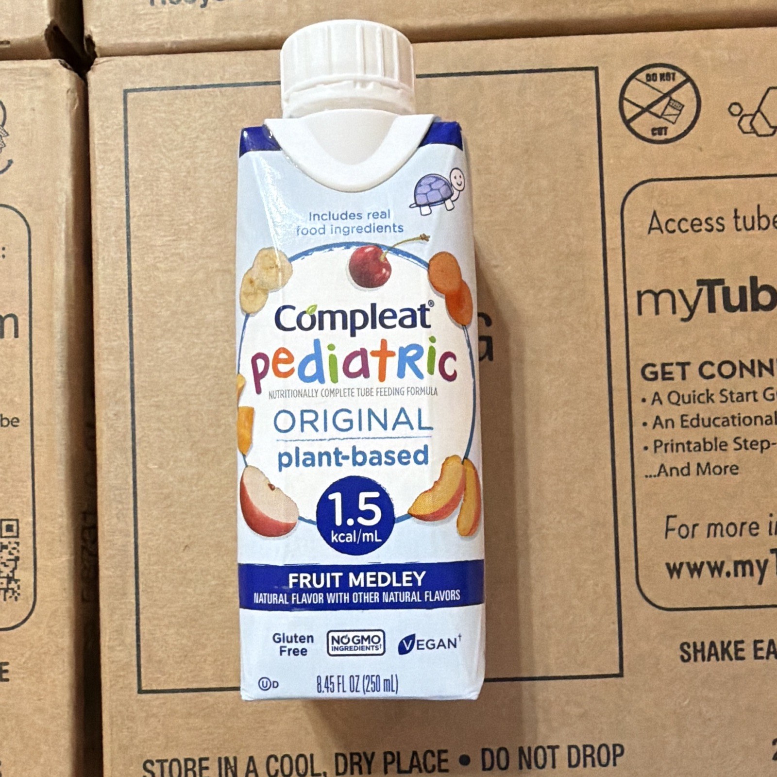 4 boxes – 96 Nestlé Compleat Pediatric Original Plant-based 1.5 Fruit Medley