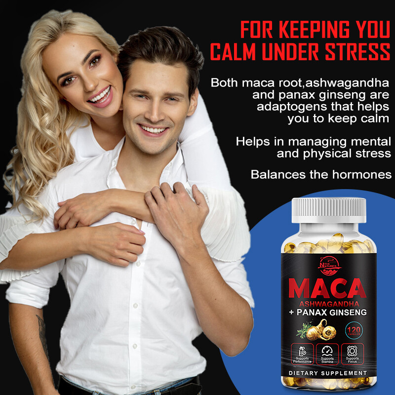 Organic Maca Root Capsules | 120 Pills | Peruvian Maca Extract for Men&Women