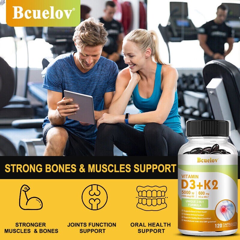 Vitamin D3&K2, Vit D and K Supplement Joint&Heart Immune Health