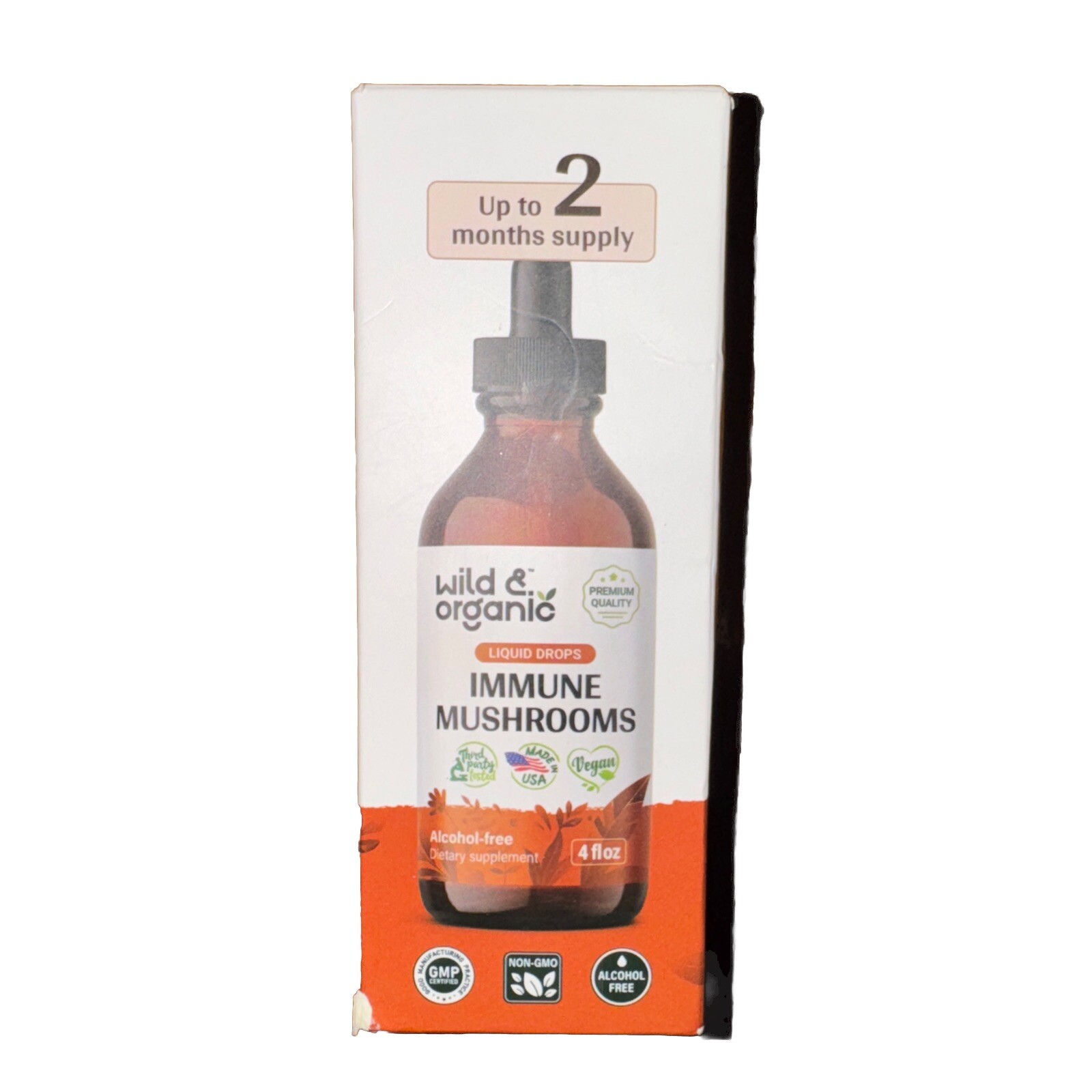 IMMUNE MUSHROOM TINCTURE COMPLEX 8-IN-1 LIONS MANE TURKEY TAIL REISHI SHIITAKE