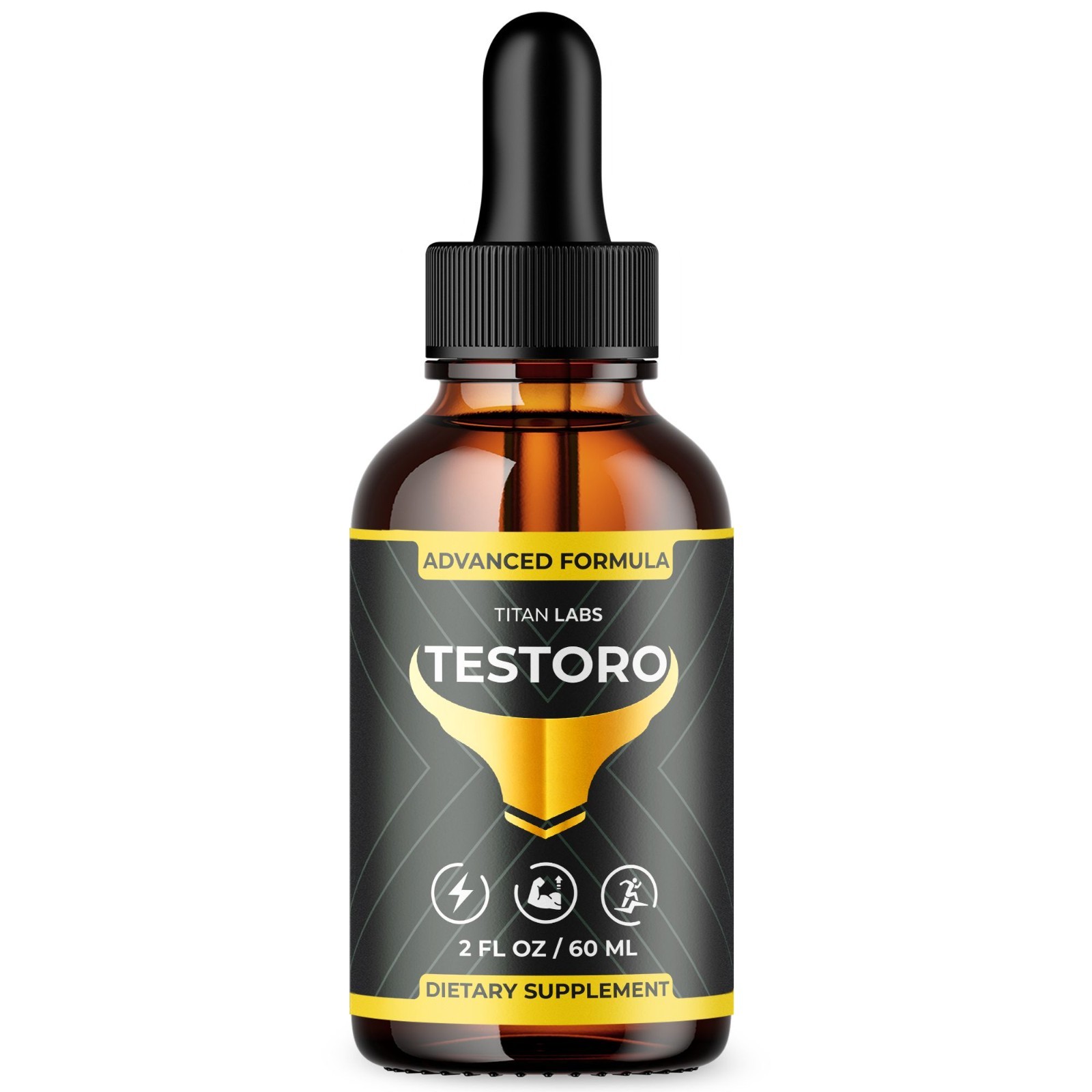 (1 Pack) Testoro Male Support Drops Advanced Test Oro Supplement 30 Servings