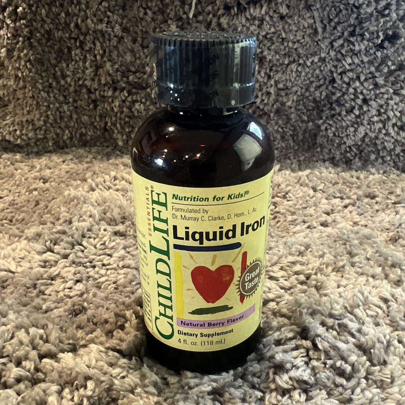 ChildLife Liquid Iron for Kids Natural Berry Flavor 4 fl oz Exp 01/2027