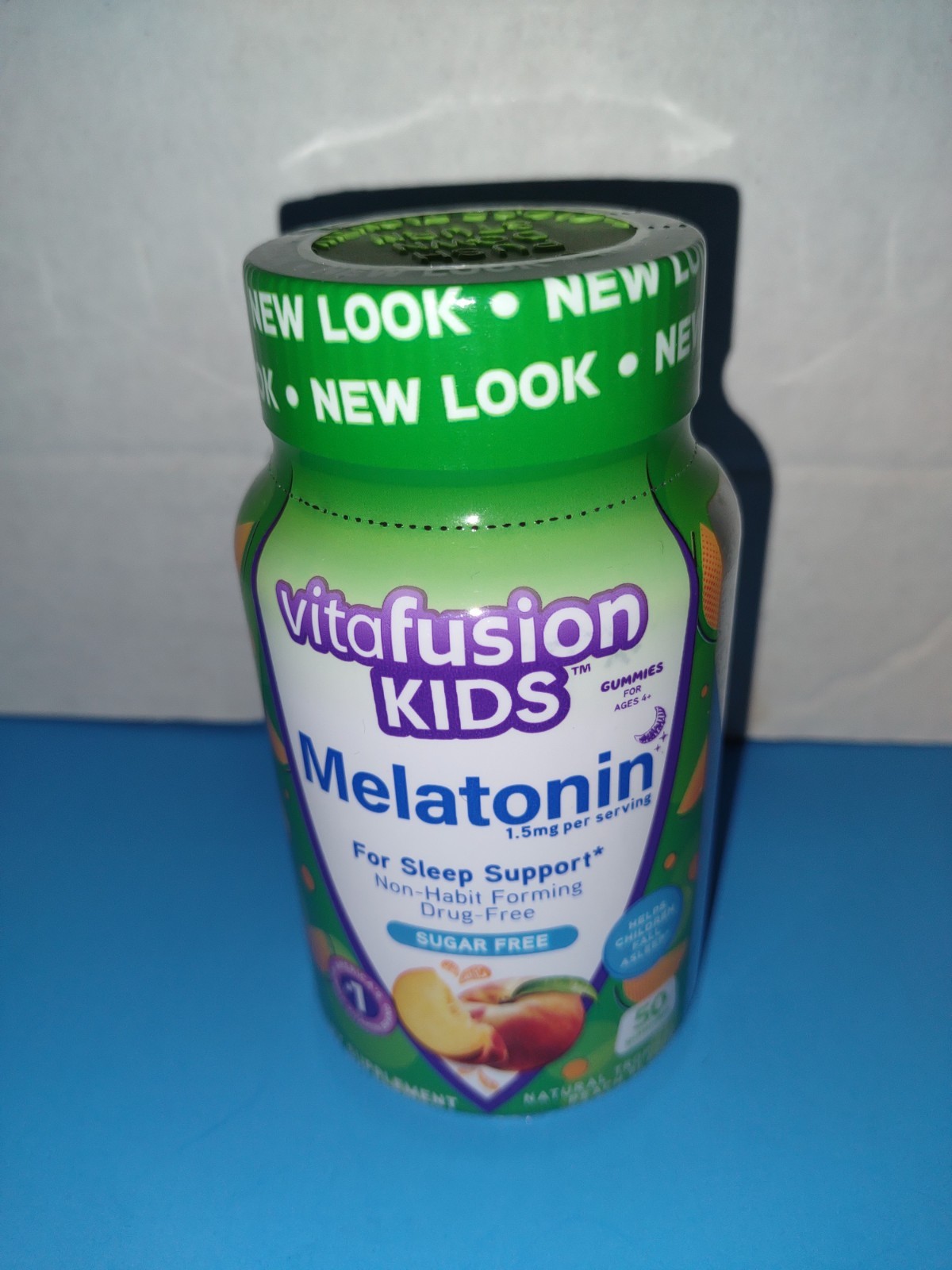 Vitafusion Kids Melatonin Sleep Gummies Sugar Free Tropical Peach 50 Ea 12/26+ L