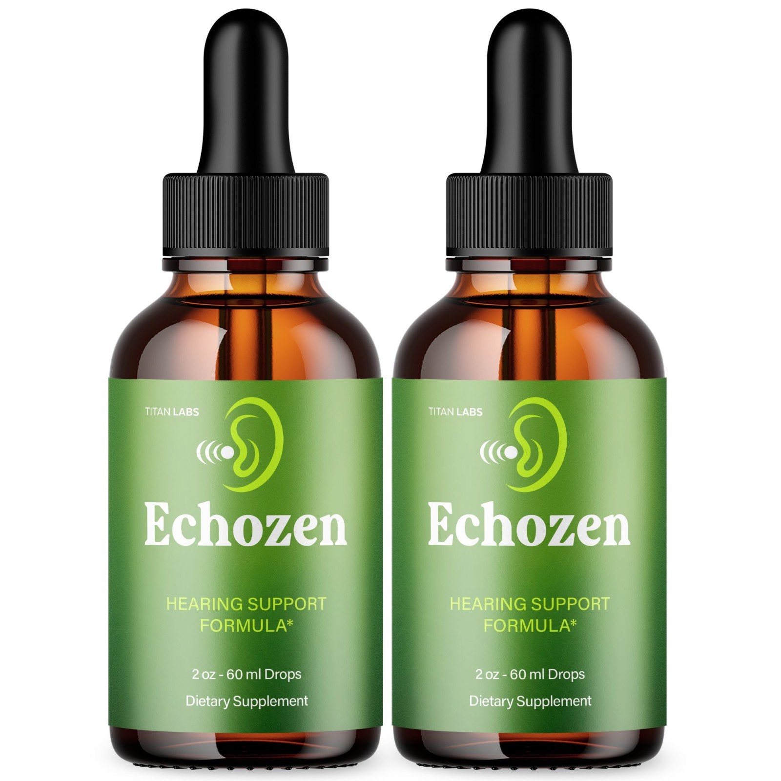 (2 Pack) Echozen Ear Health Support Drops Natural Echo Zen Vitamin 60 Servings