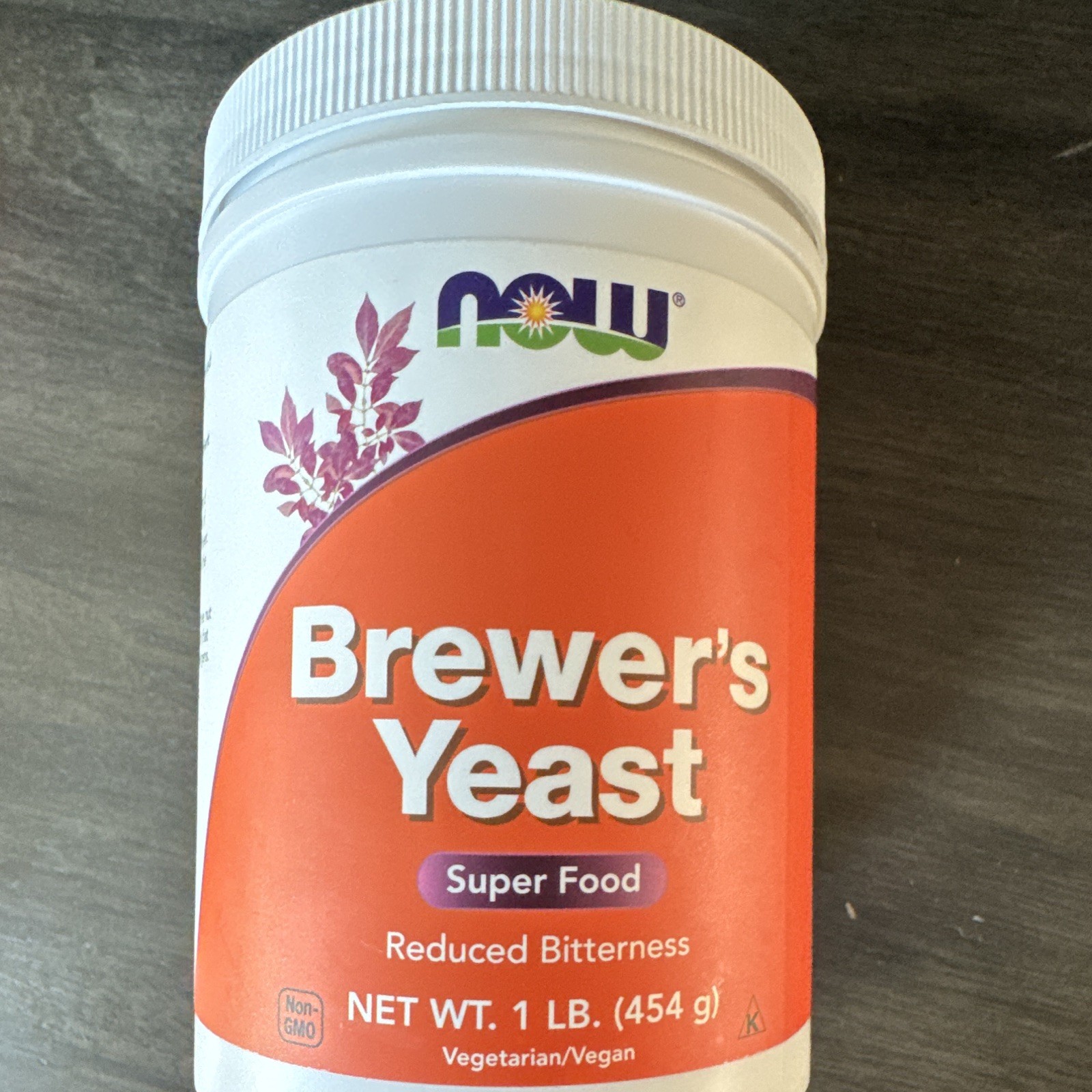 NOW Brewer’s Yeast Powder Reduced Bitterness Non-GMO Veg/Vegan 1 lb 454g