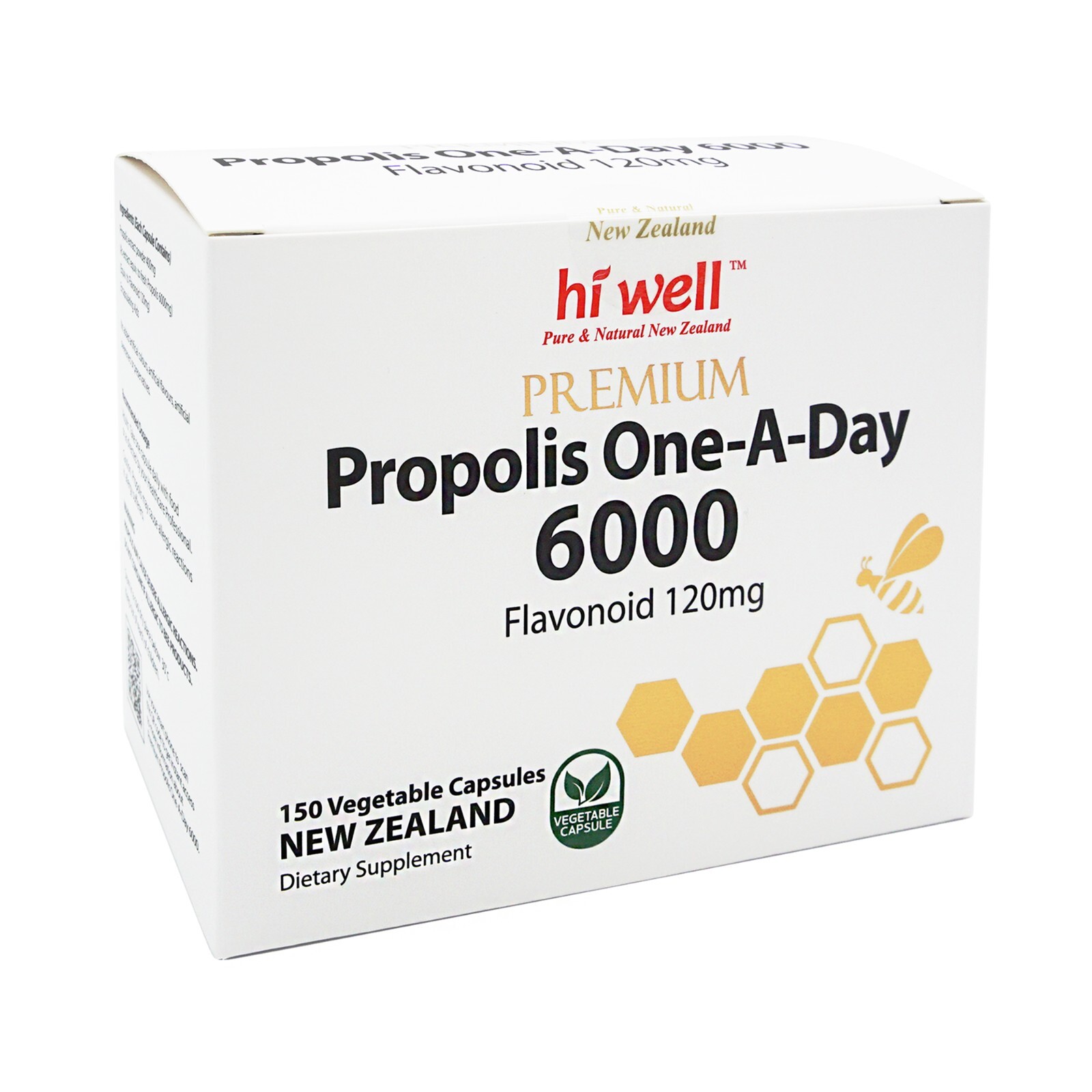 Hi Well New Zealand Propolis One a Day 6000 150 Capsules