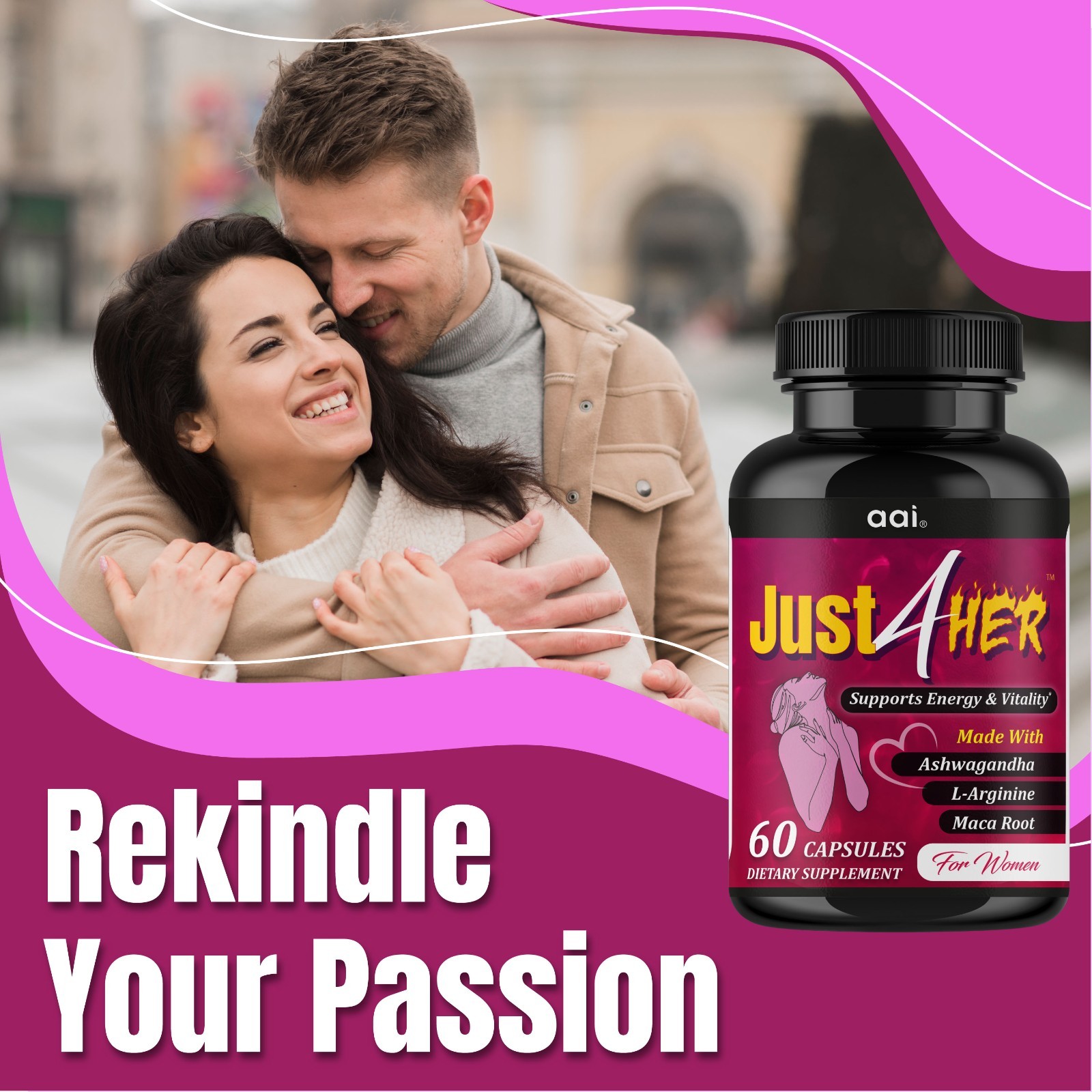 Female Libido Booster for Women – Mood Energy Hormone Support 60 Capsules