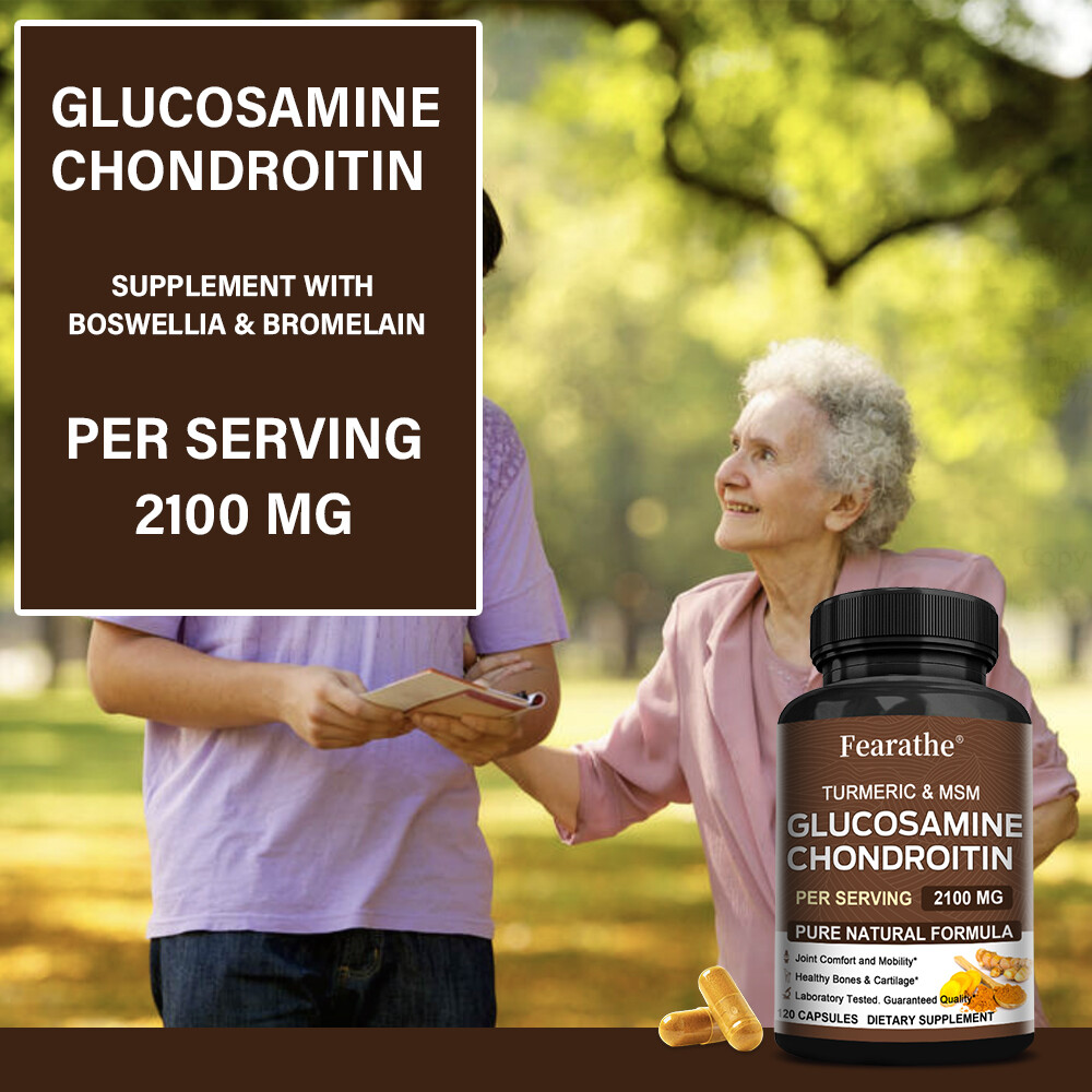 Glucosamine Chondroitin Msm Turmeric Capsules Healthy Bones Joints Support