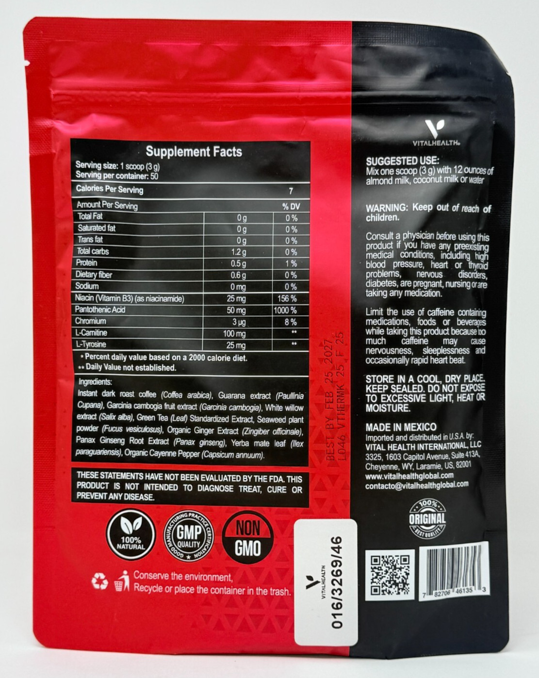 VitalHealth V ThermoKafe Gourmet Dark Roast Coffee – New! Vital Health! Exp 2/27