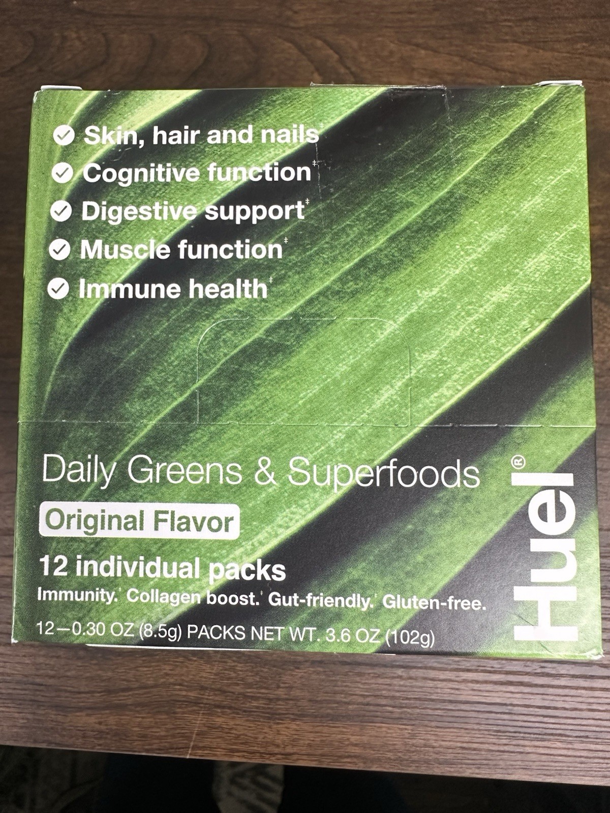 Huel Daily Greens & Superfoods Original Flavor 12 Packs 3.6 oz (102g)