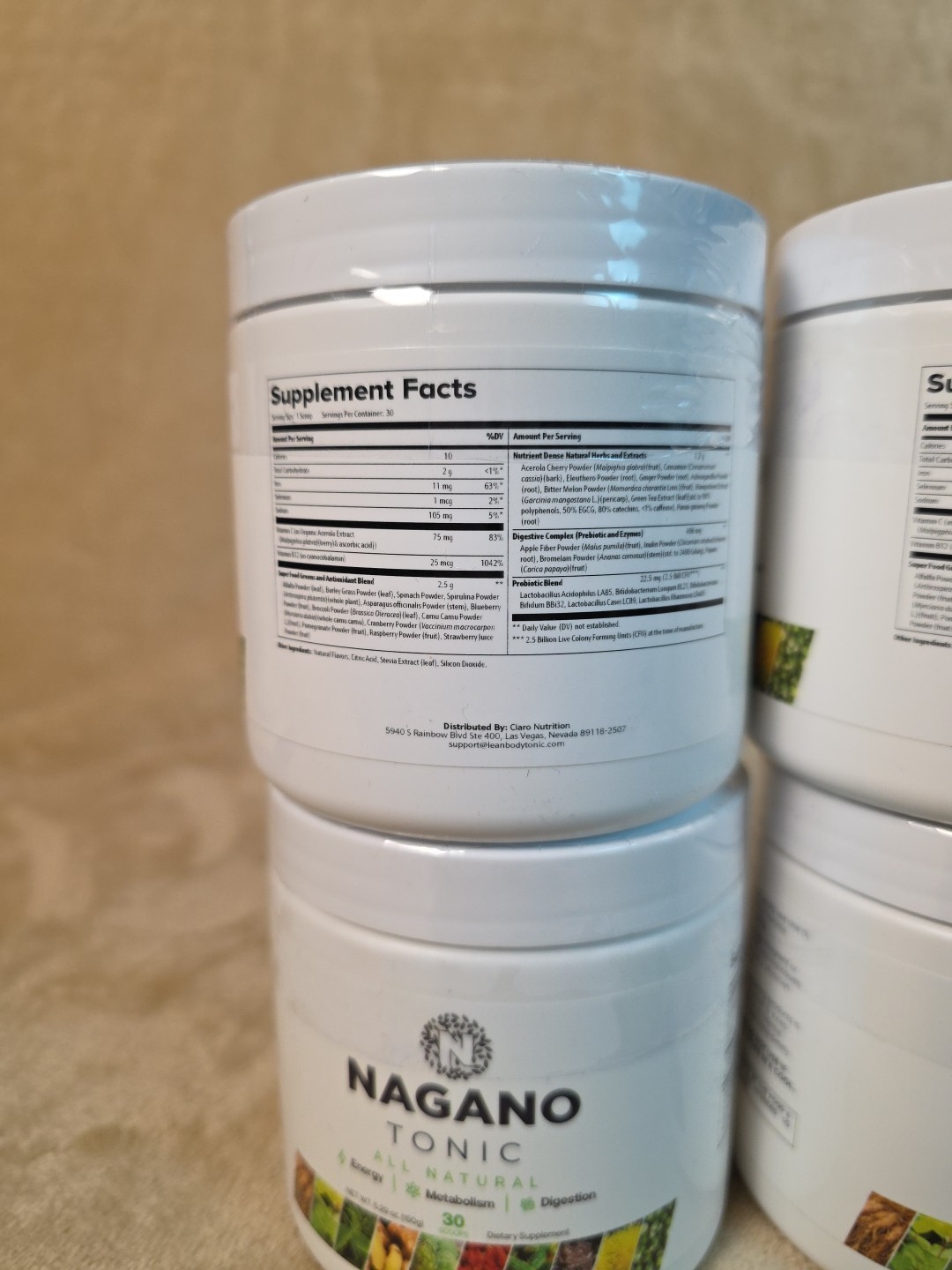 Nagano Tonic All Natural Energy Metabolism Digestion 5.29 oz/30 Scoop 10/26 4pcs