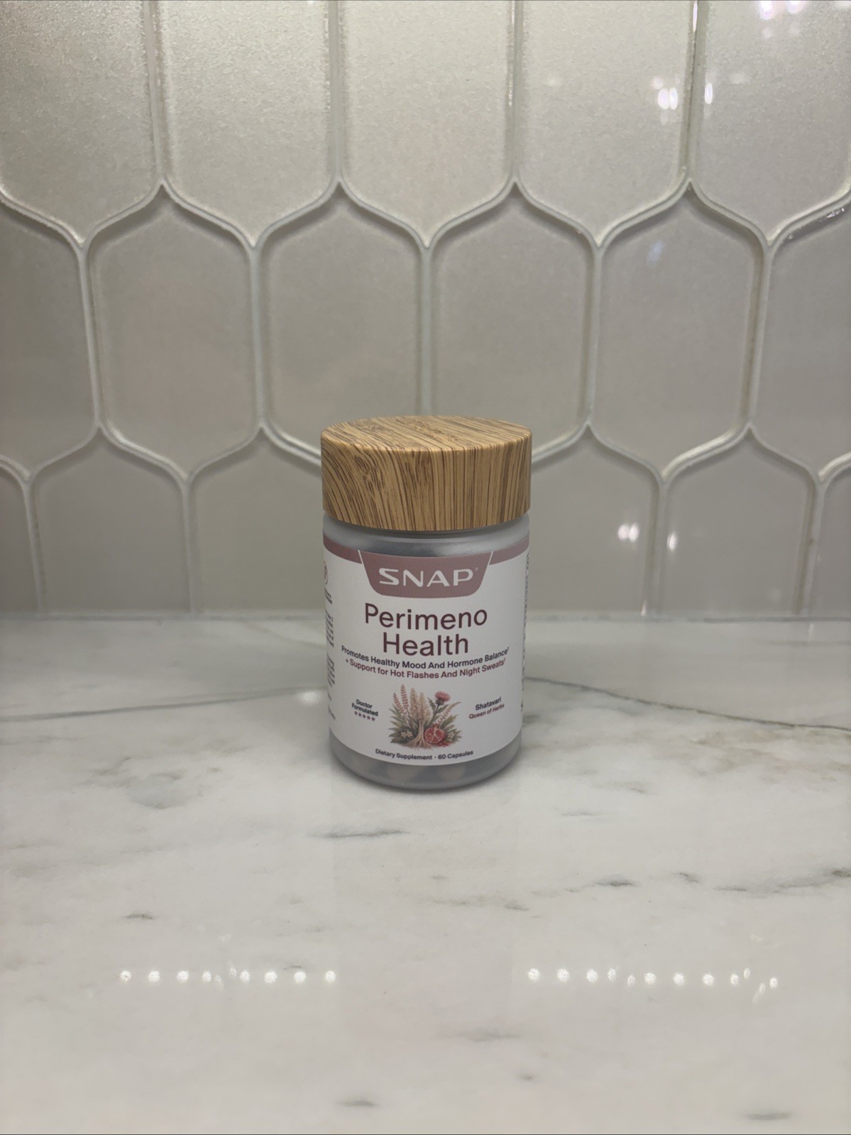 SNAP Perimeno Health Hormone Balance Vegan Gluten-Free 60 Count Exp 05/2029- NEW
