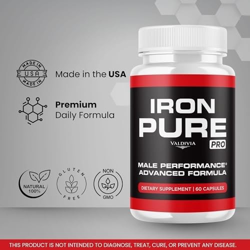 Valdivia Iron Pure 180 Capsules 3 Pack Daily Wellness Supplement Made in USA