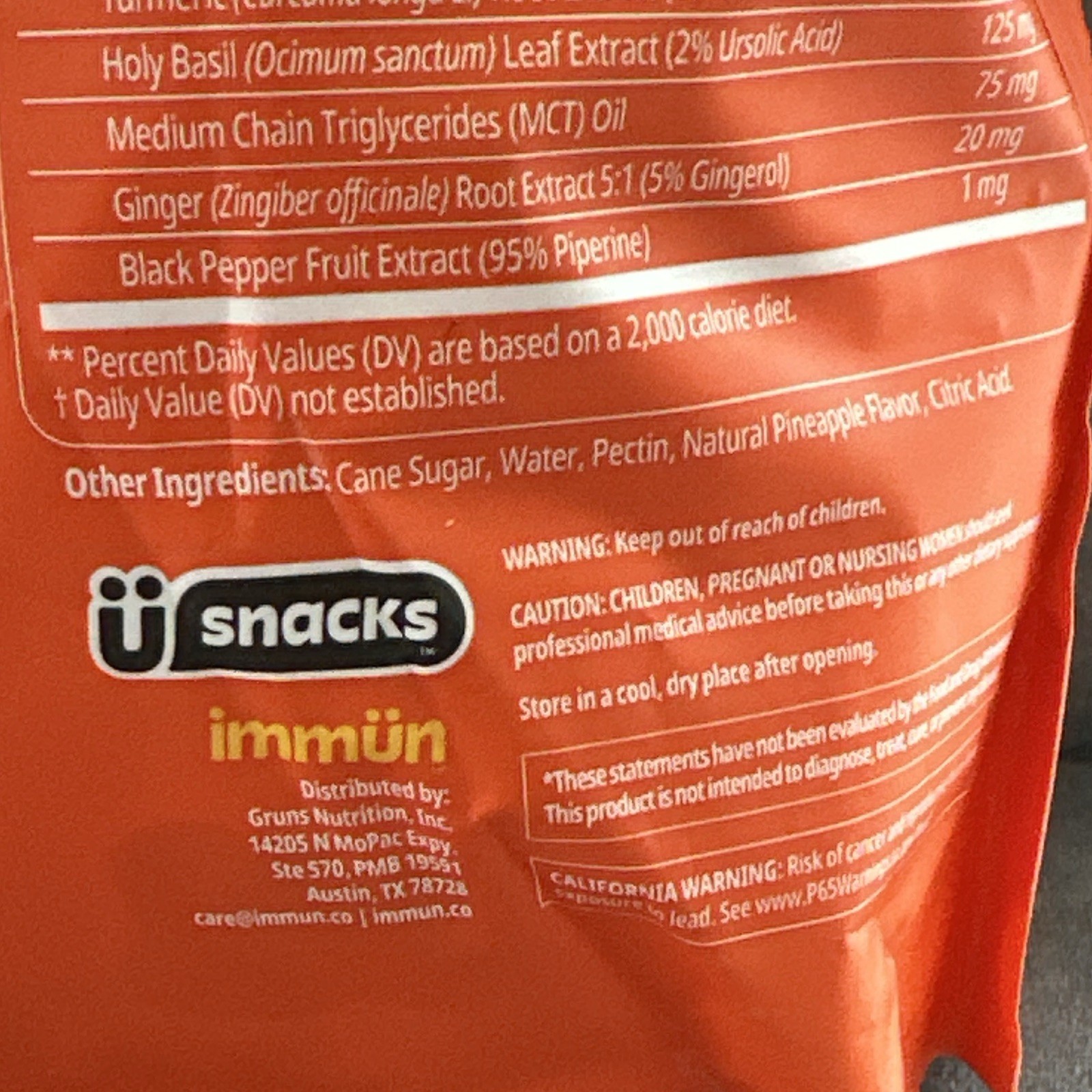 immün Daily Defense 13-in-1 Immune Support Gummies Sour Pineapple 28 Packs