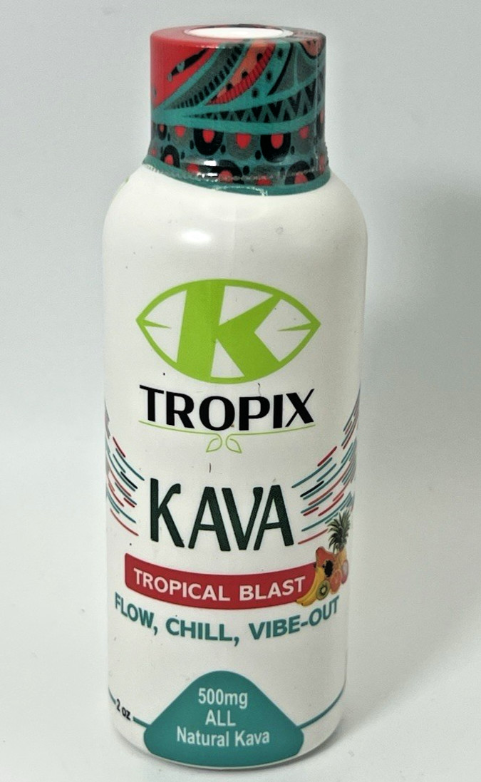 Tropi-x Kav Tropical Blast 500mg Natural Relaxation Wellness Shot 2oz B81