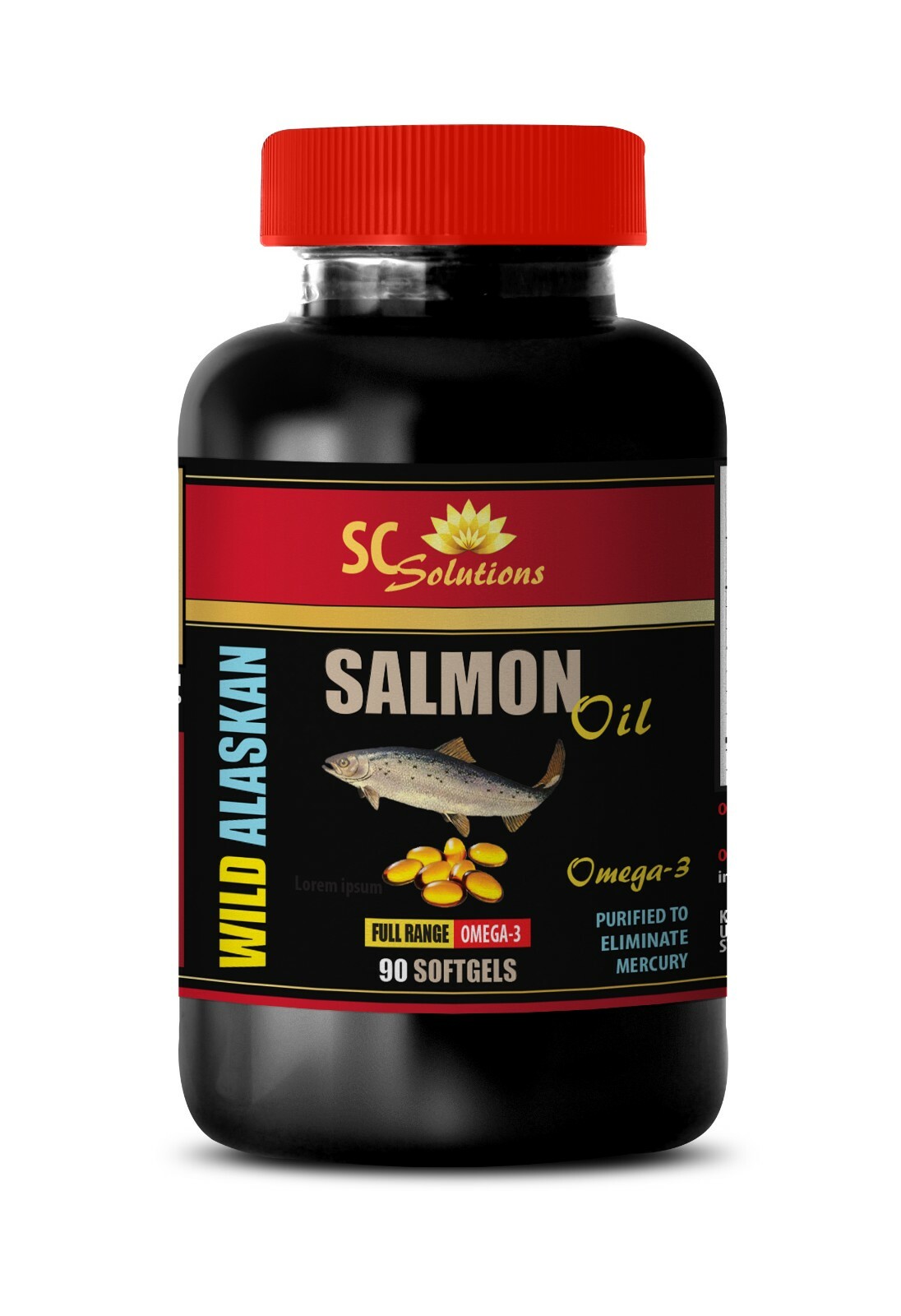 omega-3 fatty acids – ALASKAN SALMON OIL 2000MG – brain boosting pills 1B