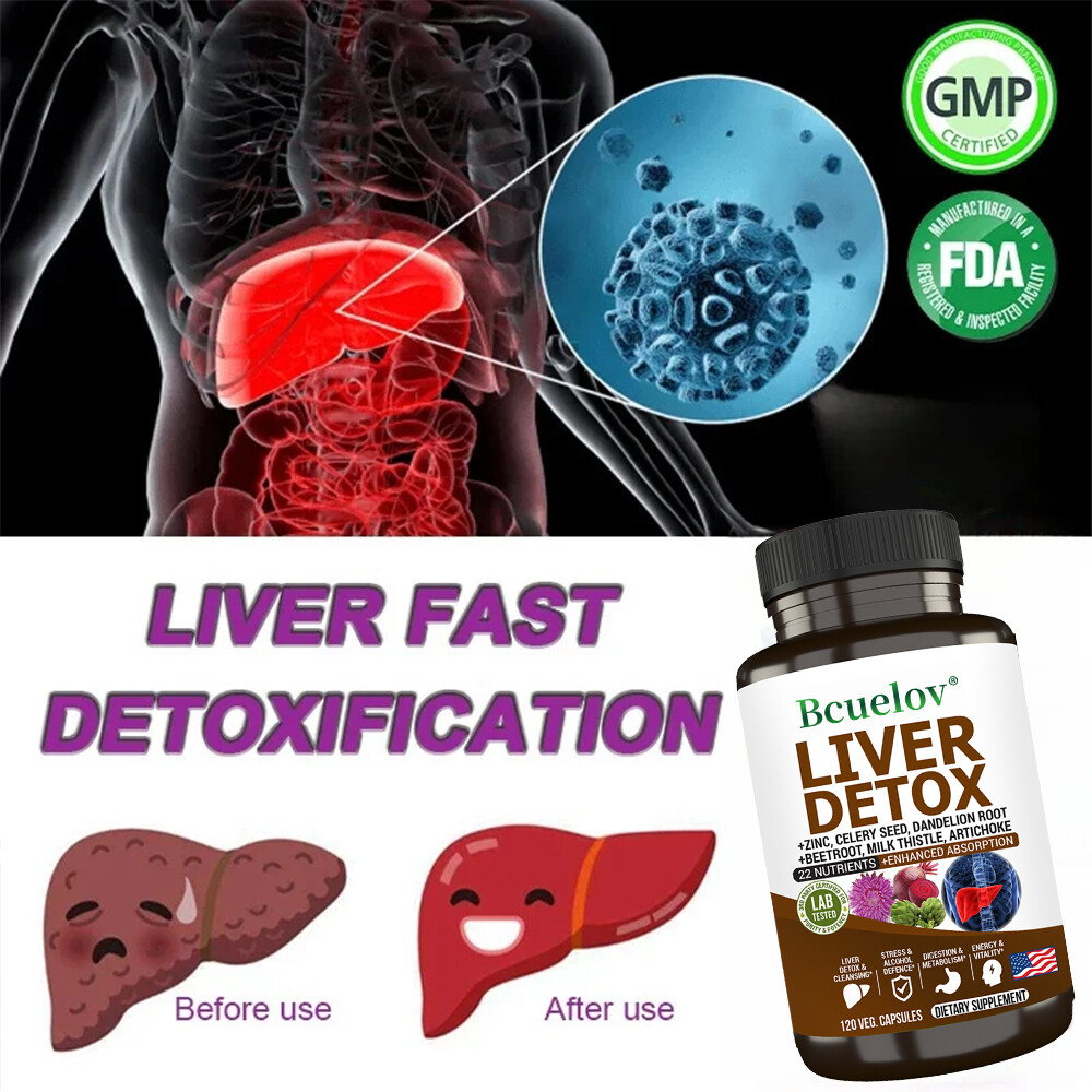 Liver Detox Cleanse & Repair Formula with Milk Thistle, Dandelion, Artichoke