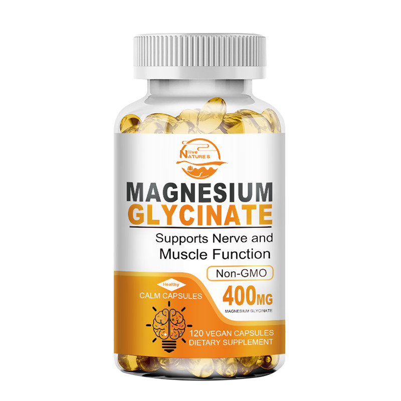 Magnesium Capsules High Absorption Natural Magnesium Glycinate Supplement