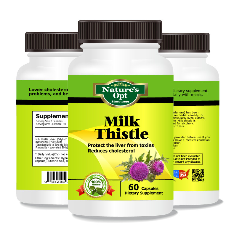 Milk Thistle Extract, Protect the liver from toxins Reduces cholesterol
