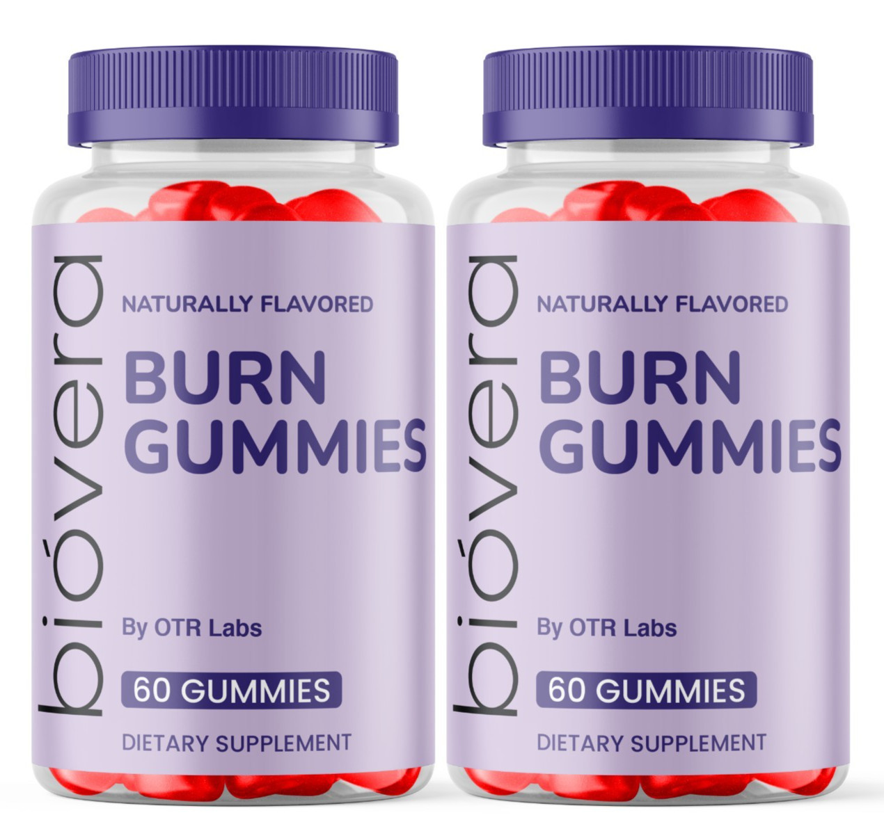 BioVera Burn Gummies Apple Cider Vinegar 1200 Naturally Flavored Gummies 2 Pack