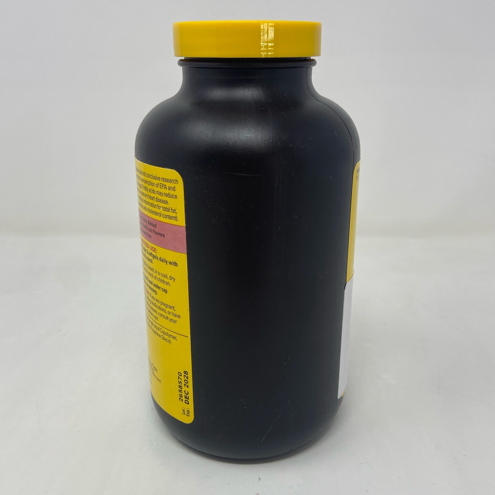 Nature Made Burp-Less Fish Oil 1200mg 200 Softgels Yellow/Black Bottle