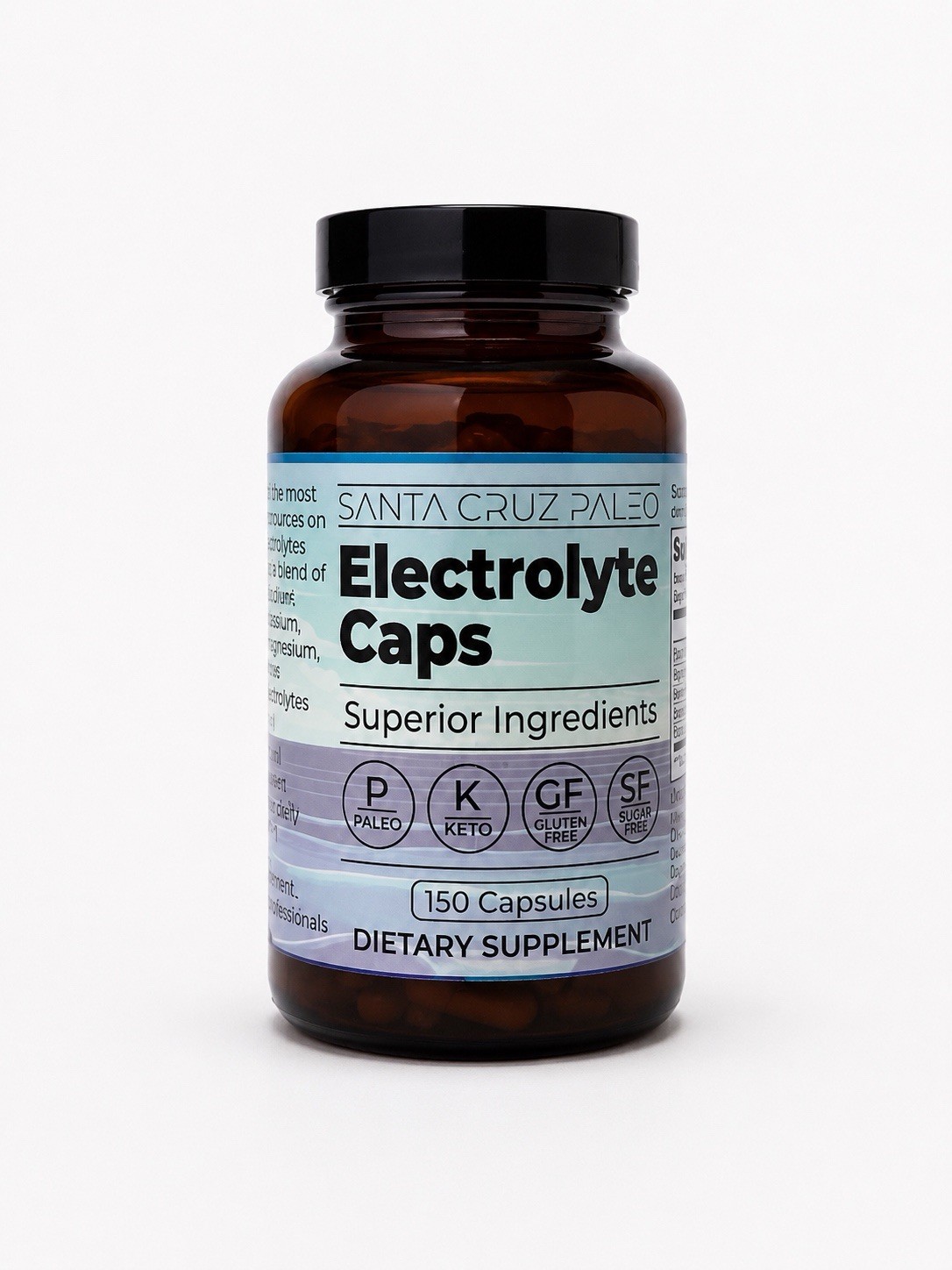 Santa Cruz Paleo Electrolyte Caps 150 Capsules Keto Paleo Gluten Free