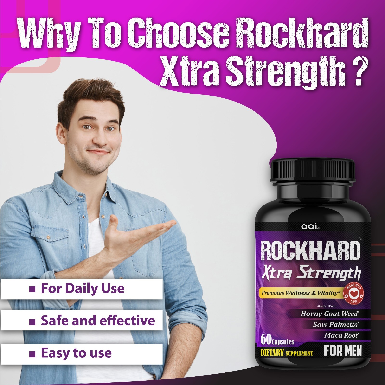Ultimate Male Performance Booster, Performance Strength Energy Pill for Men- 60C
