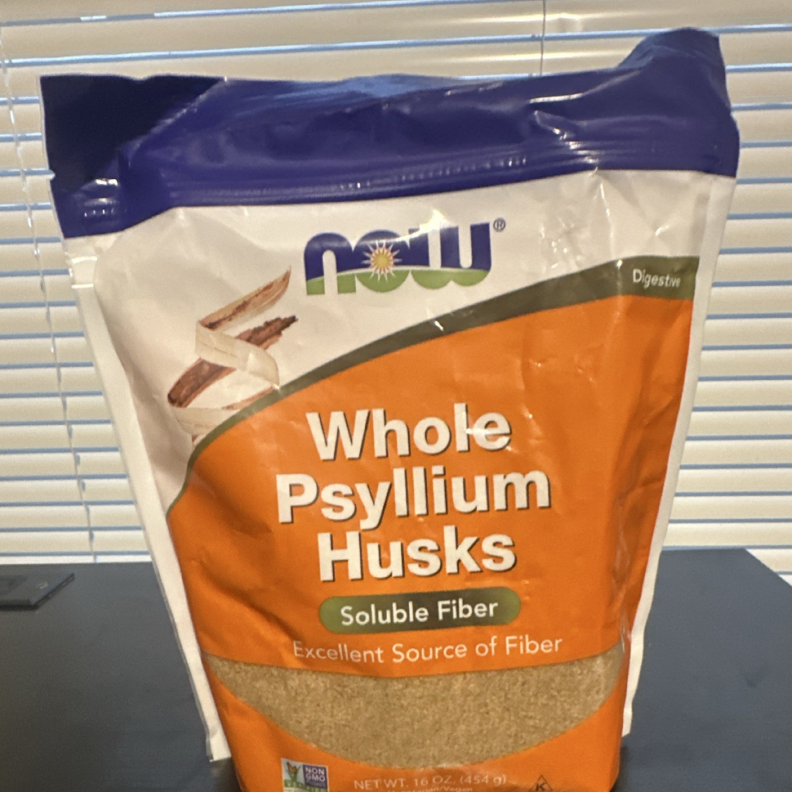 NOW Foods Psyllium Husk Powder Non-GMO Digestive Health Fiber 16 oz