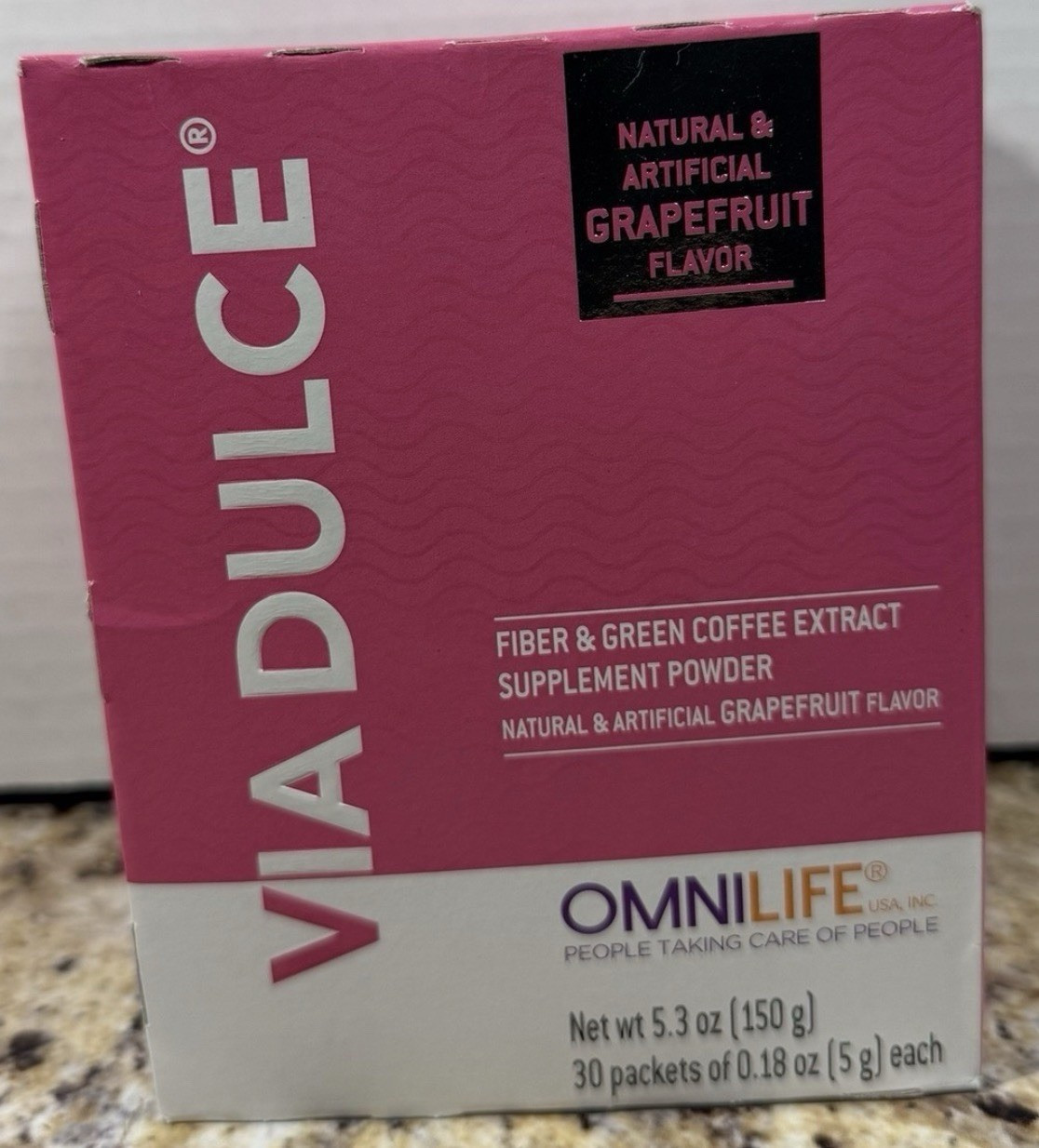 Omnilife Fiber & Green Coffee Extract Supplement Powder Grapefruit 5.3 oz