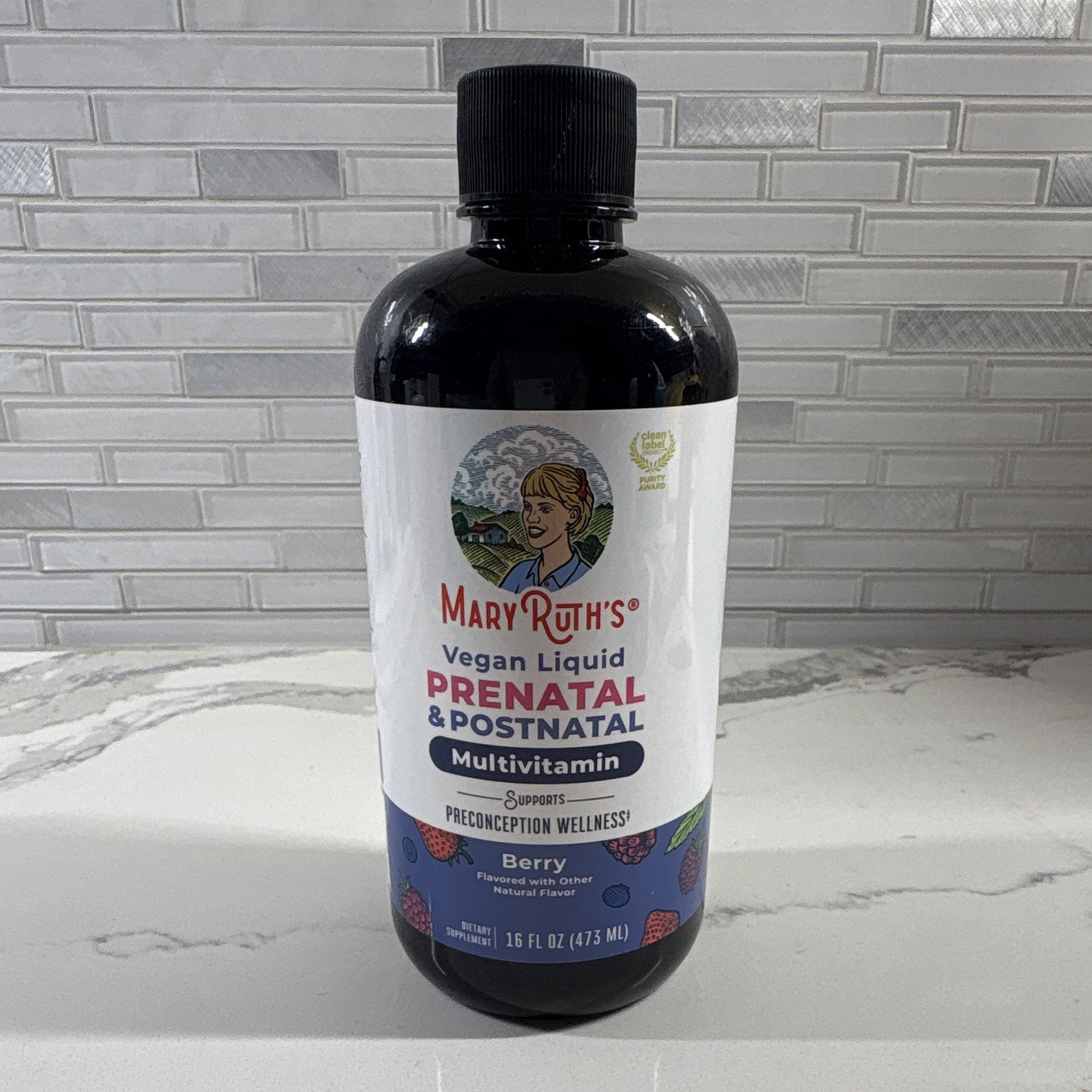 *NEW*MaryRuth’s Vegan Liquid Prenatal & Postnatal Multivitamin Berry 16 fl oz
