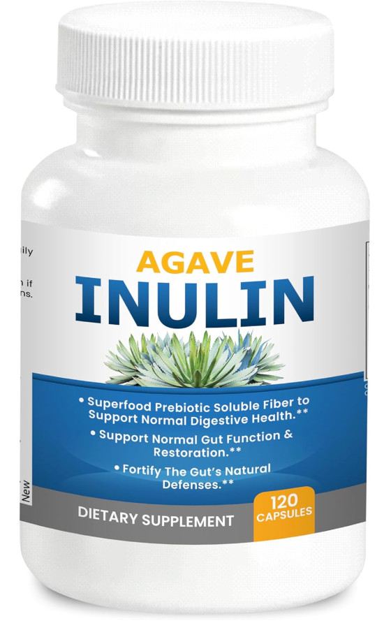 Kidney Restore Agave Inulin Prebiotic Fiber Caps 120 Ct Digestive EXP 07/27