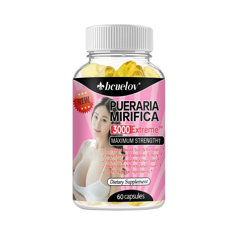 Pueraria Mirifica 3000mg – 30 To 120 Capsules Breast Enlargement High Strength