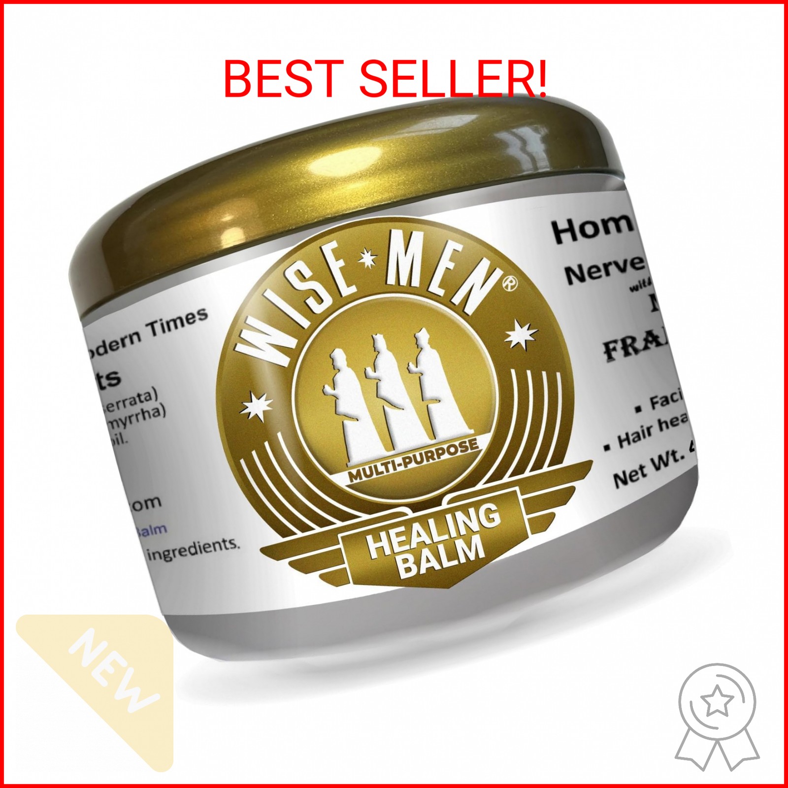 Wise Men Healing Balm with Myrrh and Frankincense Essential Oils for Soothing Ne
