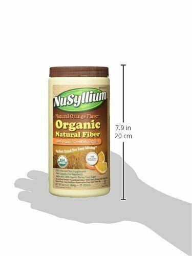 NuSyllium Powder Organic Natural Fiber Natural Orange Flavor 72 Doses 30.5 Ounce