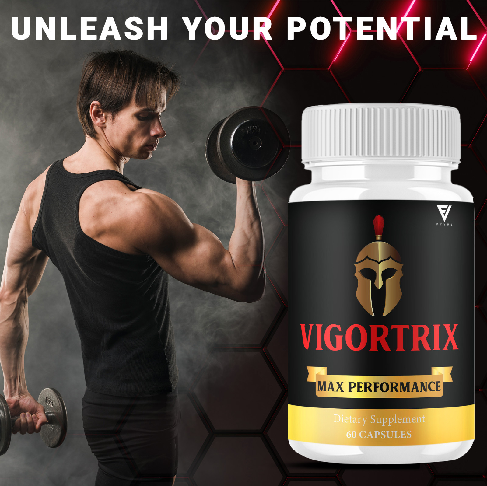 Vigortrix Pills, Vigortrix Supplement Maximum Strength (60 Capsules)