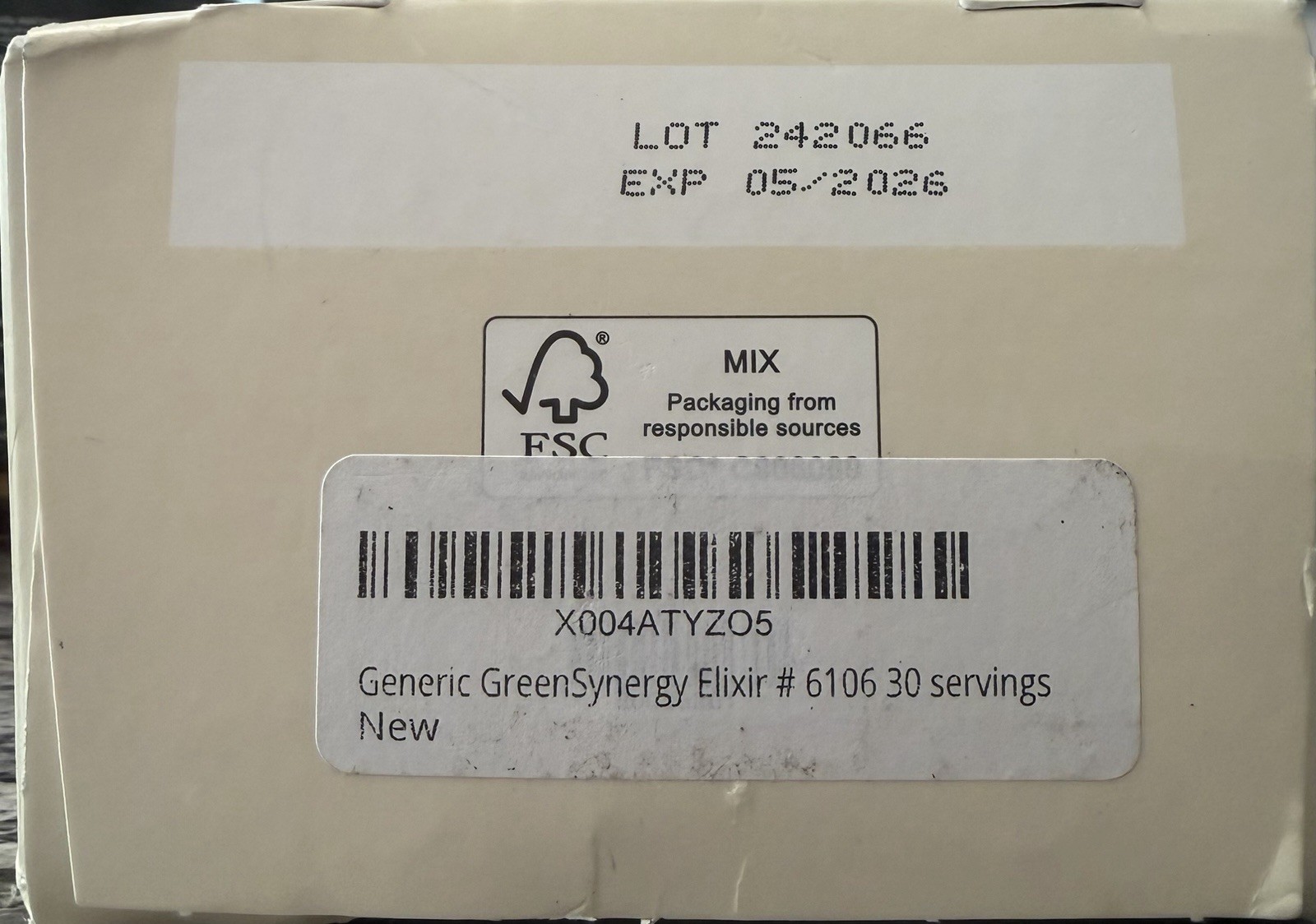 New In Box, Arbonne GreenSynergy Elixir, Citrus Flavor, Box Of 30 FREE FAST SHIP