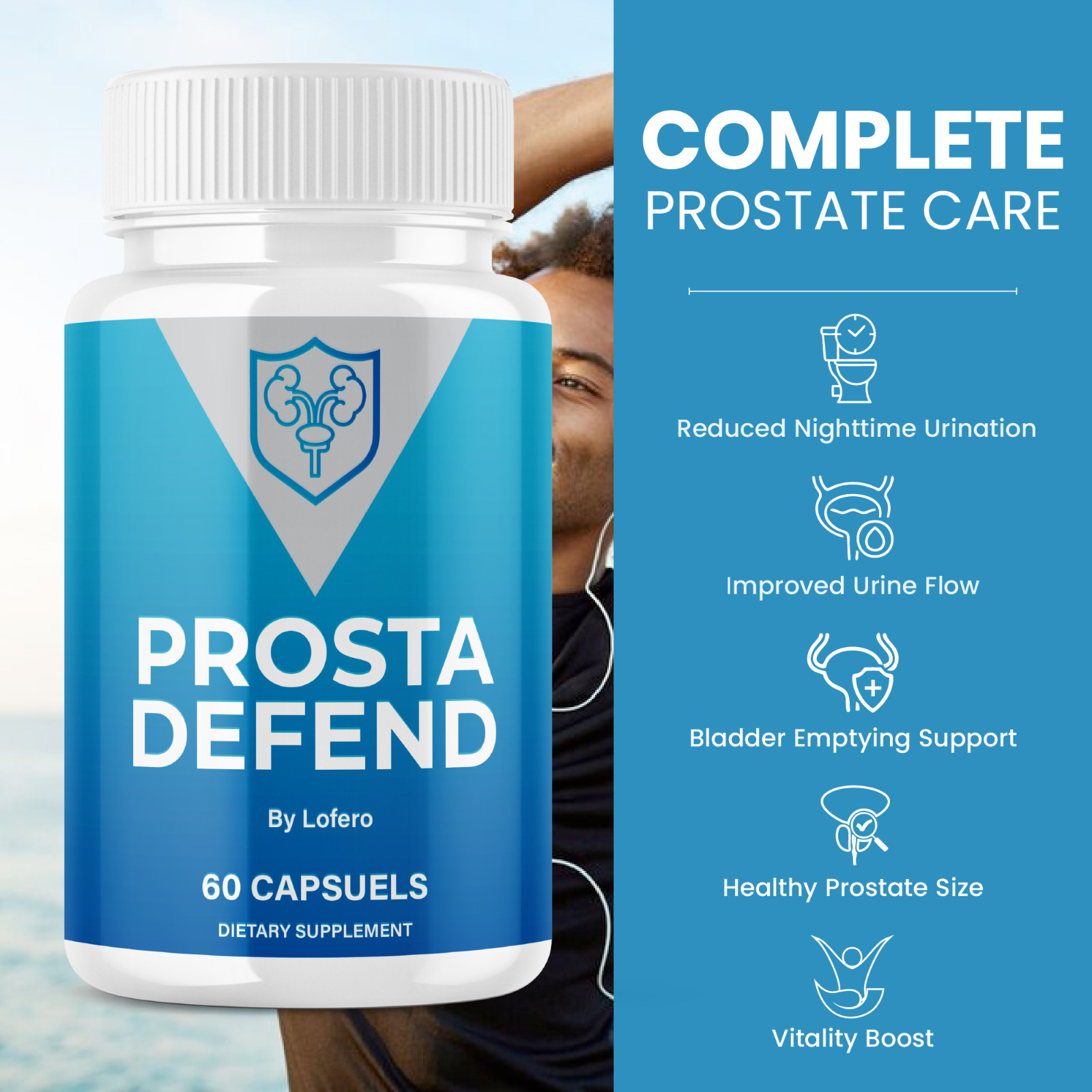 (2 Pack) Prosta Defend Advanced Prostate & Bladder Support ProstaDefend (120ct)