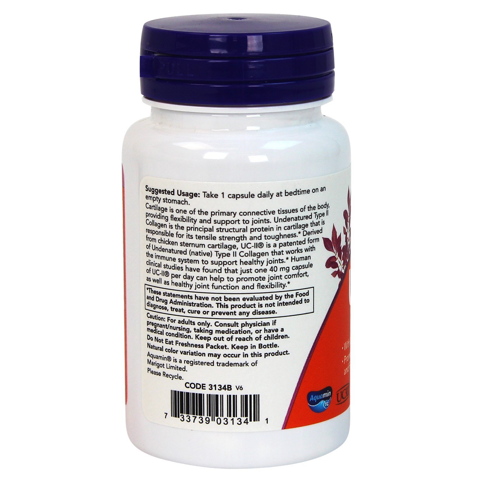 NOW FOODS UC-II Type II Collagen – 60 Veg Capsules