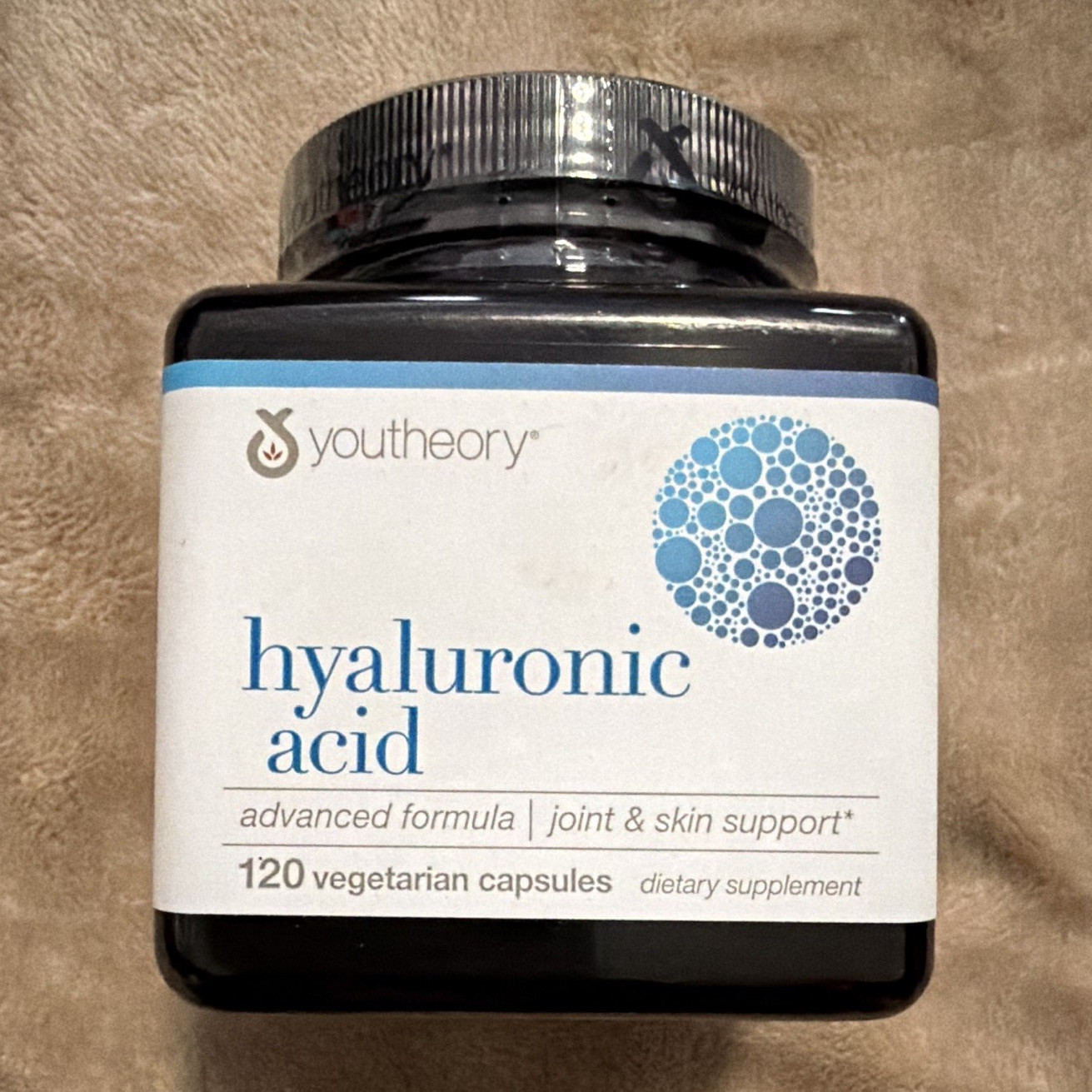 Youtheory Hyaluronic Acid 120 Veg Caps Joint/Skin Support Exp 02/2027