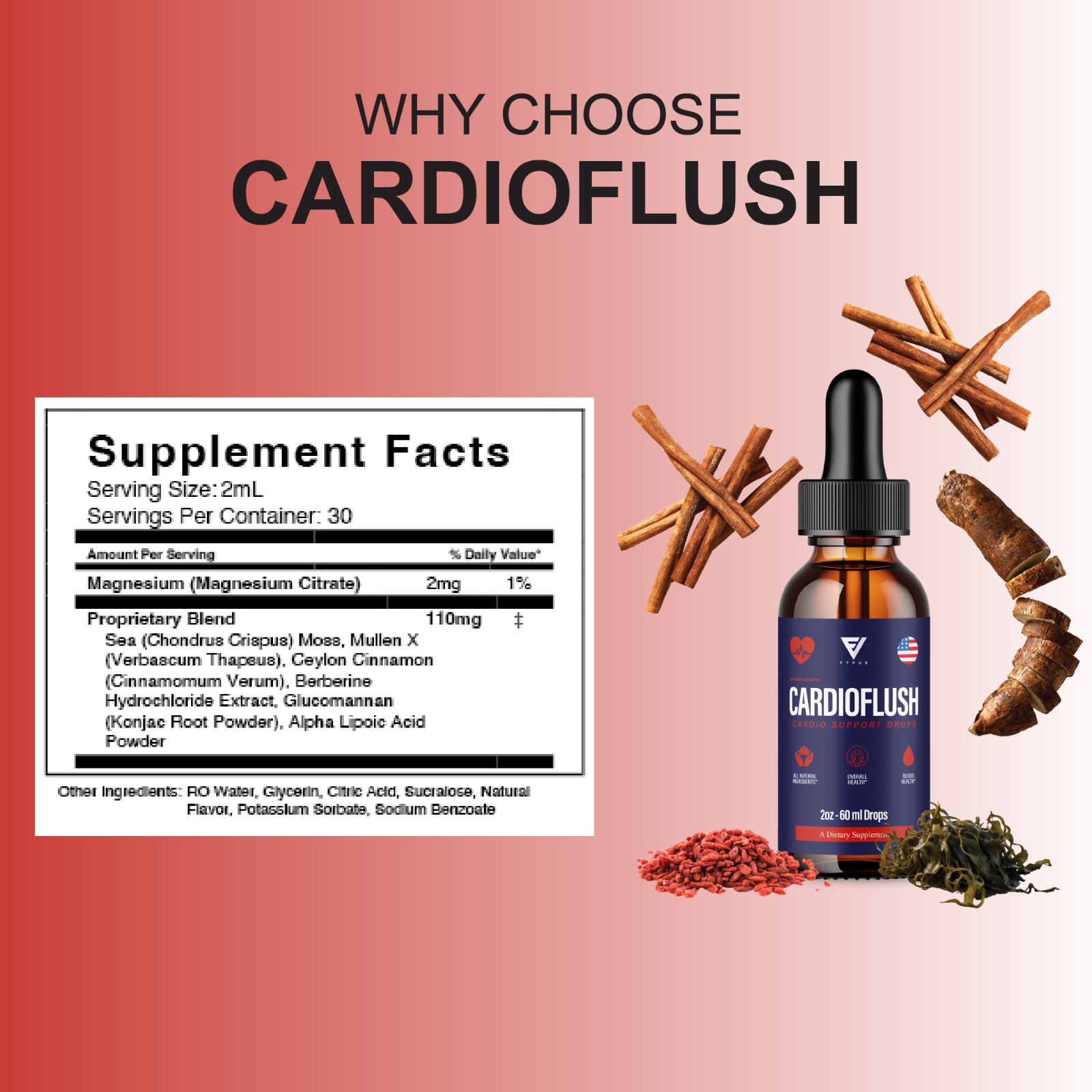 (5 Pack) Cardiflush Overall Health Wellness Support, Cardi Flush Drops (10oz)