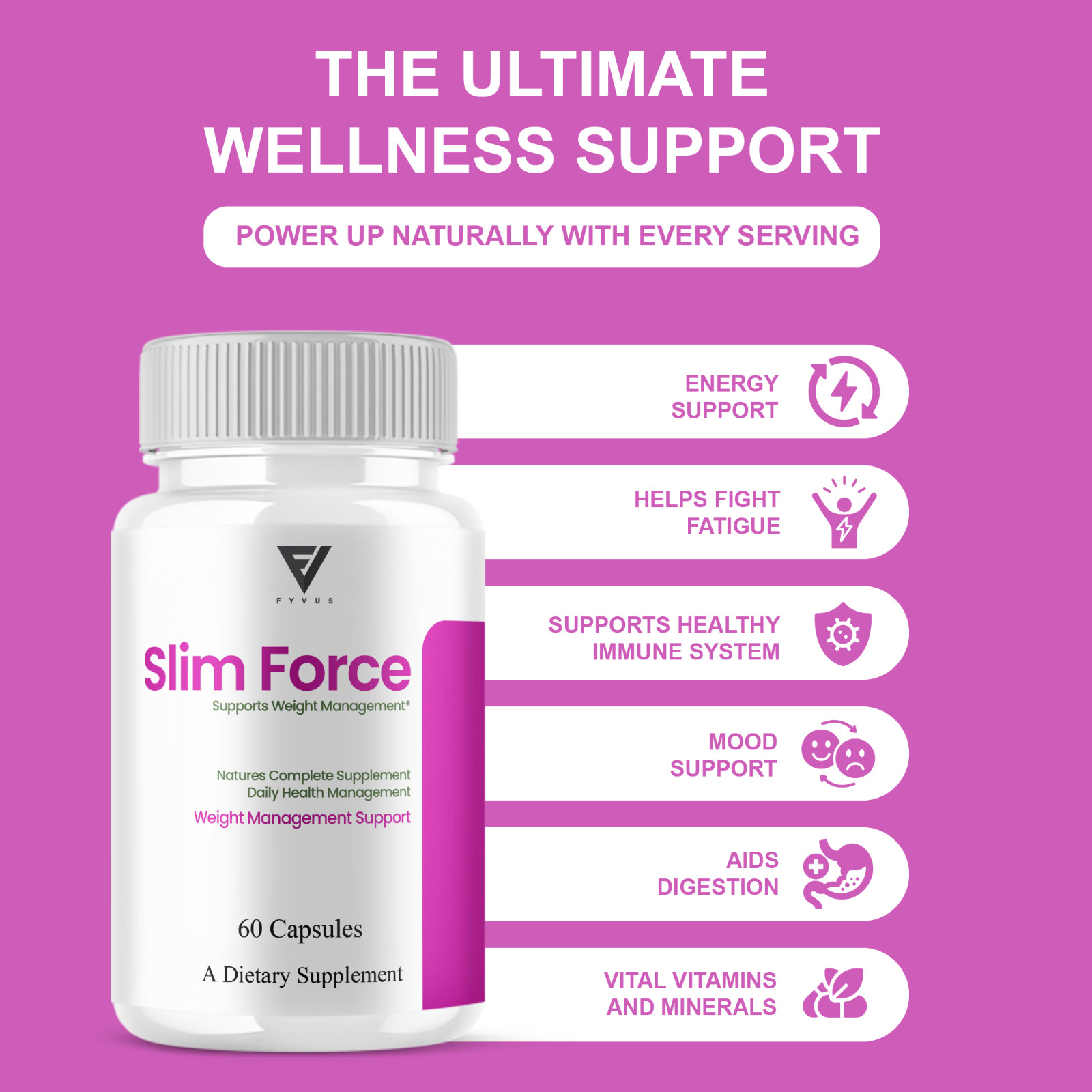 (5 Pack) Slim Force Advanced, SlimForce Weight Management Support (300 Capsules)