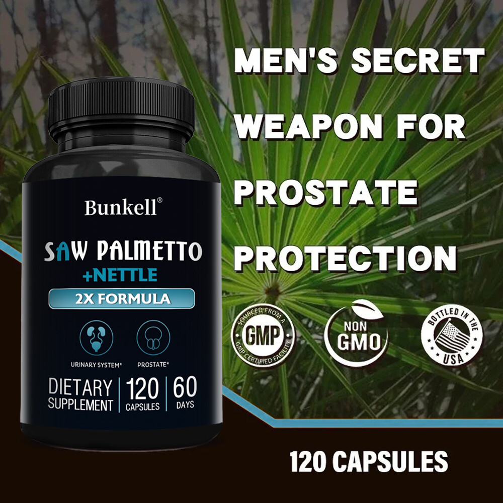 Saw Palmetto with Nettle – 2X Formula Prostate Support for Men’s Health