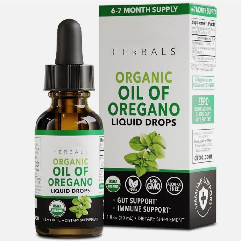 Herbals Liquid Supplements Drops Oil of Oregano Natural – Gut & Immune Support